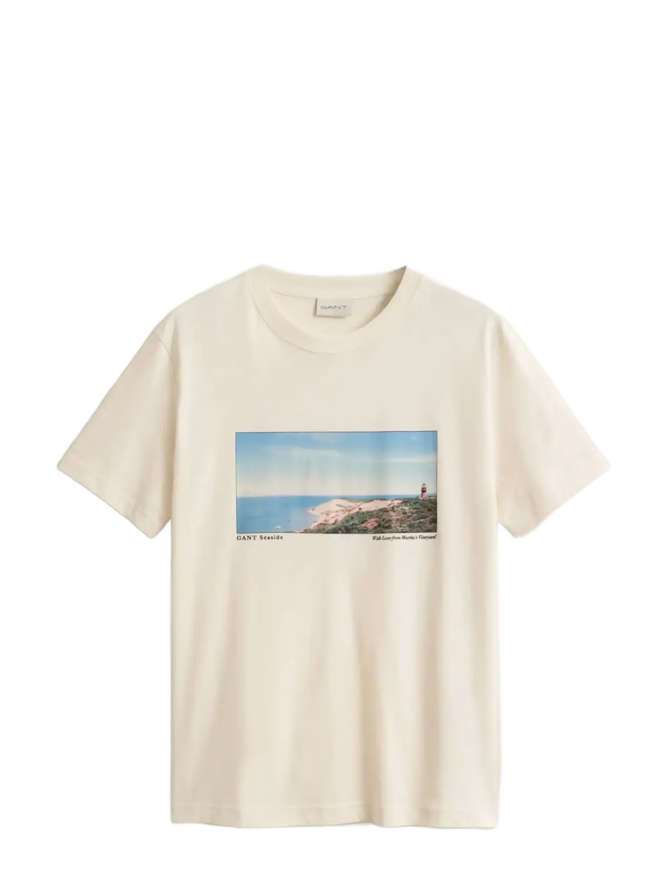 GANT Scenery Graphic Ss Tshirt Cream - XL - Herren