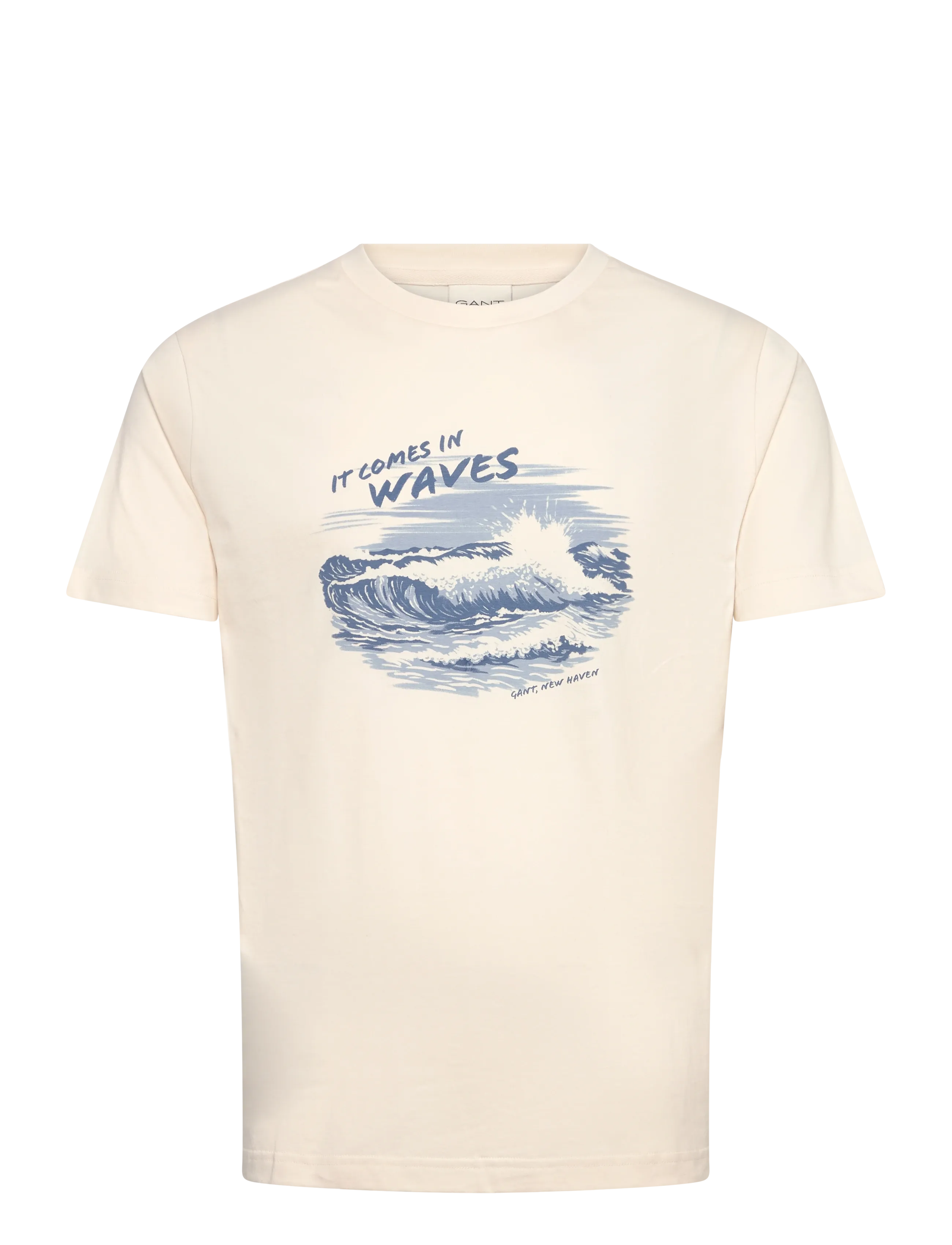 GANT GRAPHIC SS TSHIRT - T-Shirts - CREAM / cream