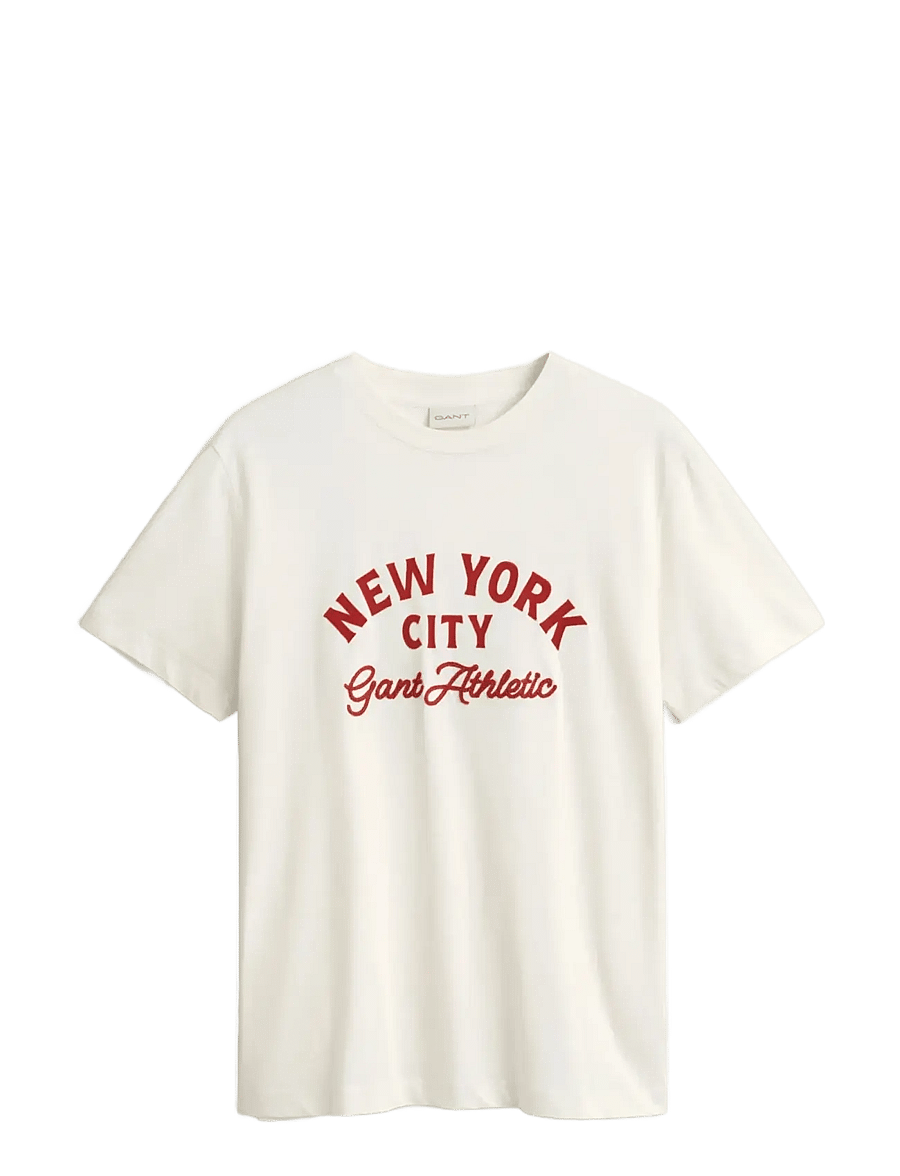 Gant - GRAPHIC SS T-SHIRT - cream - 0