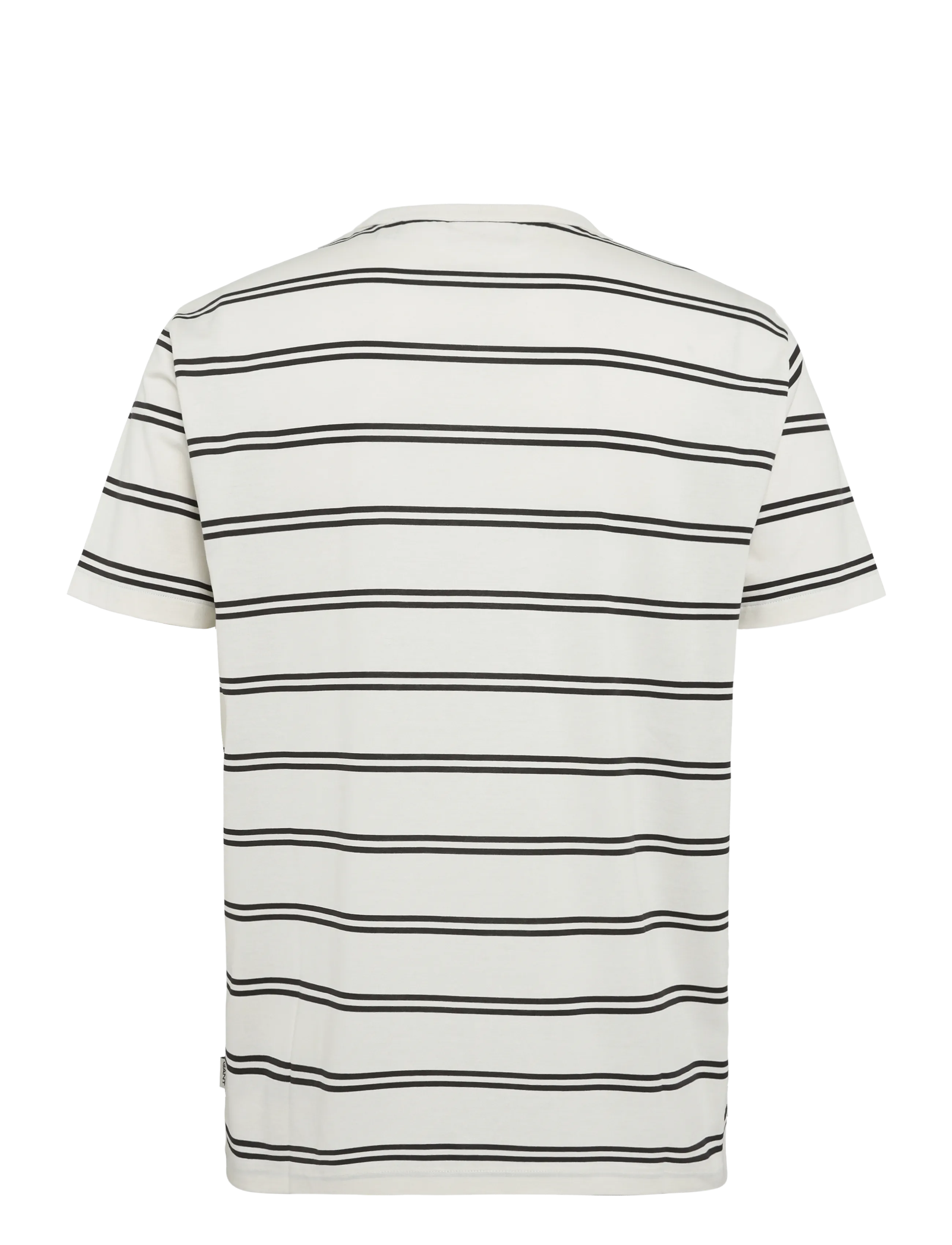 Gant - PIMA STRIPED SS T-SHIRT - kortärmade t-shirts - cream - 2