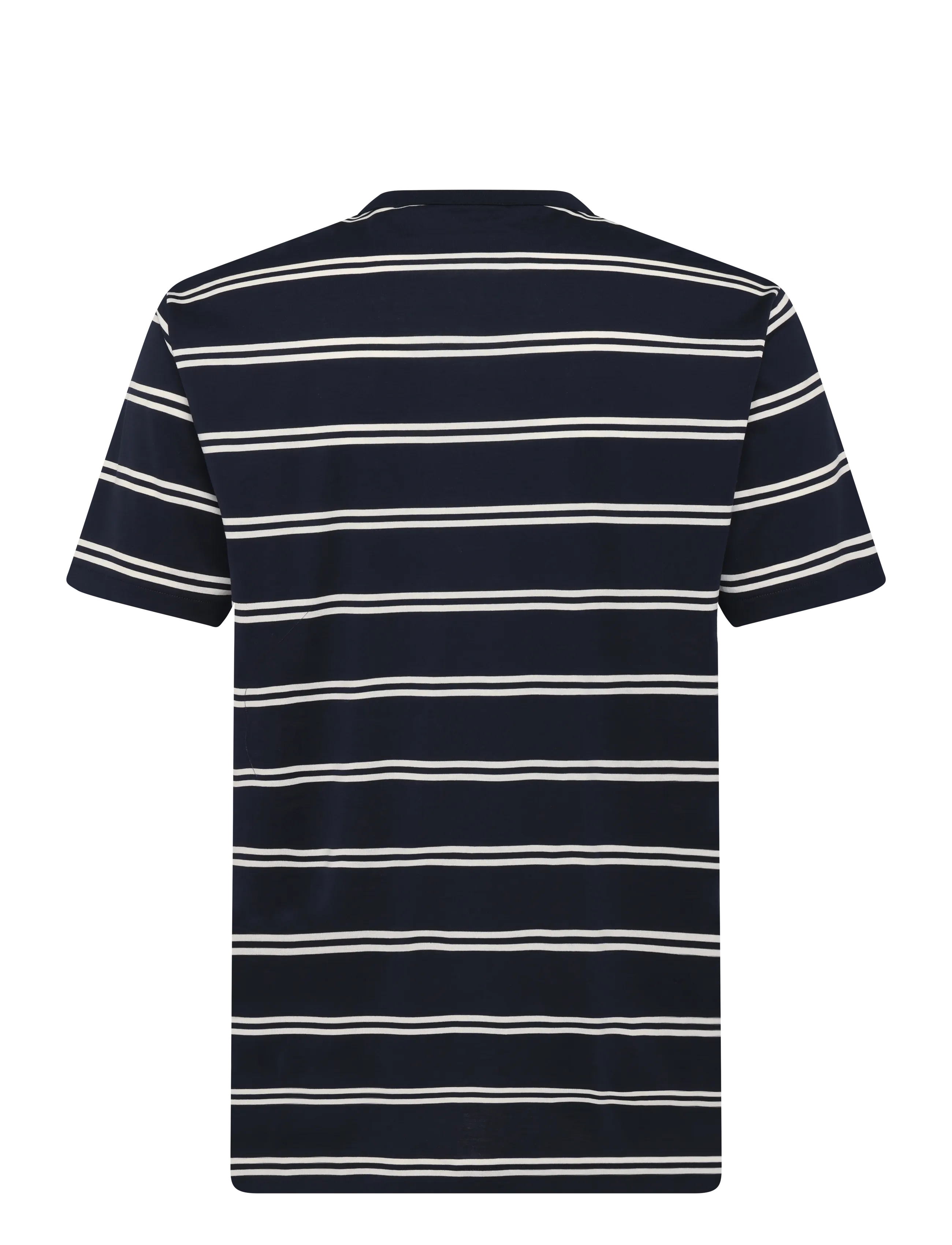 Gant - PIMA STRIPED SS T-SHIRT - kurzärmelige t-shirts - evening blue - 1