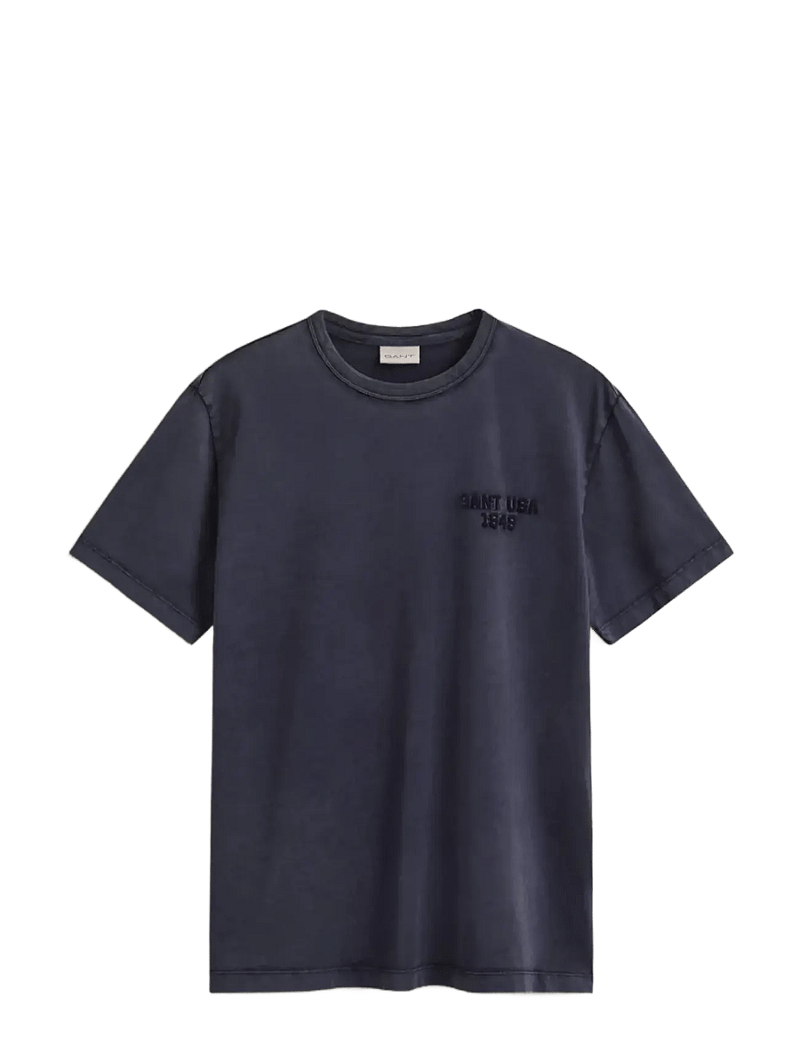 Gant - GRAPHIC SS T-SHIRT - kurzärmelige t-shirts - evening blue - 1