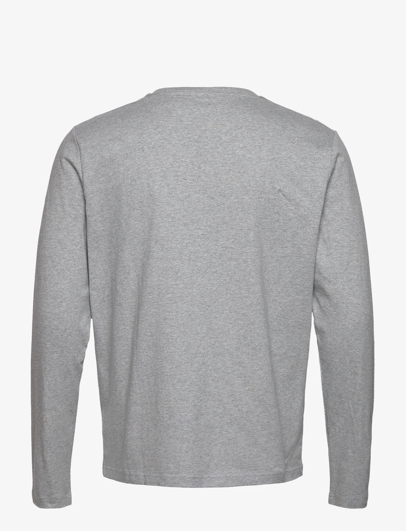 GANT - D1. BANNER SHIELD LS T-SHIRT - basic t-shirts - grey melange - 1
