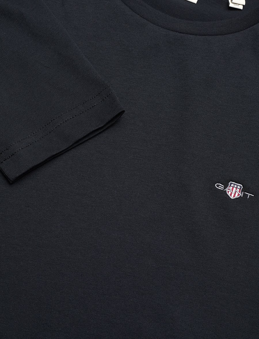 Gant - Shield Long Sleeve T-Shirt - long-sleeved t-shirts - black - 5