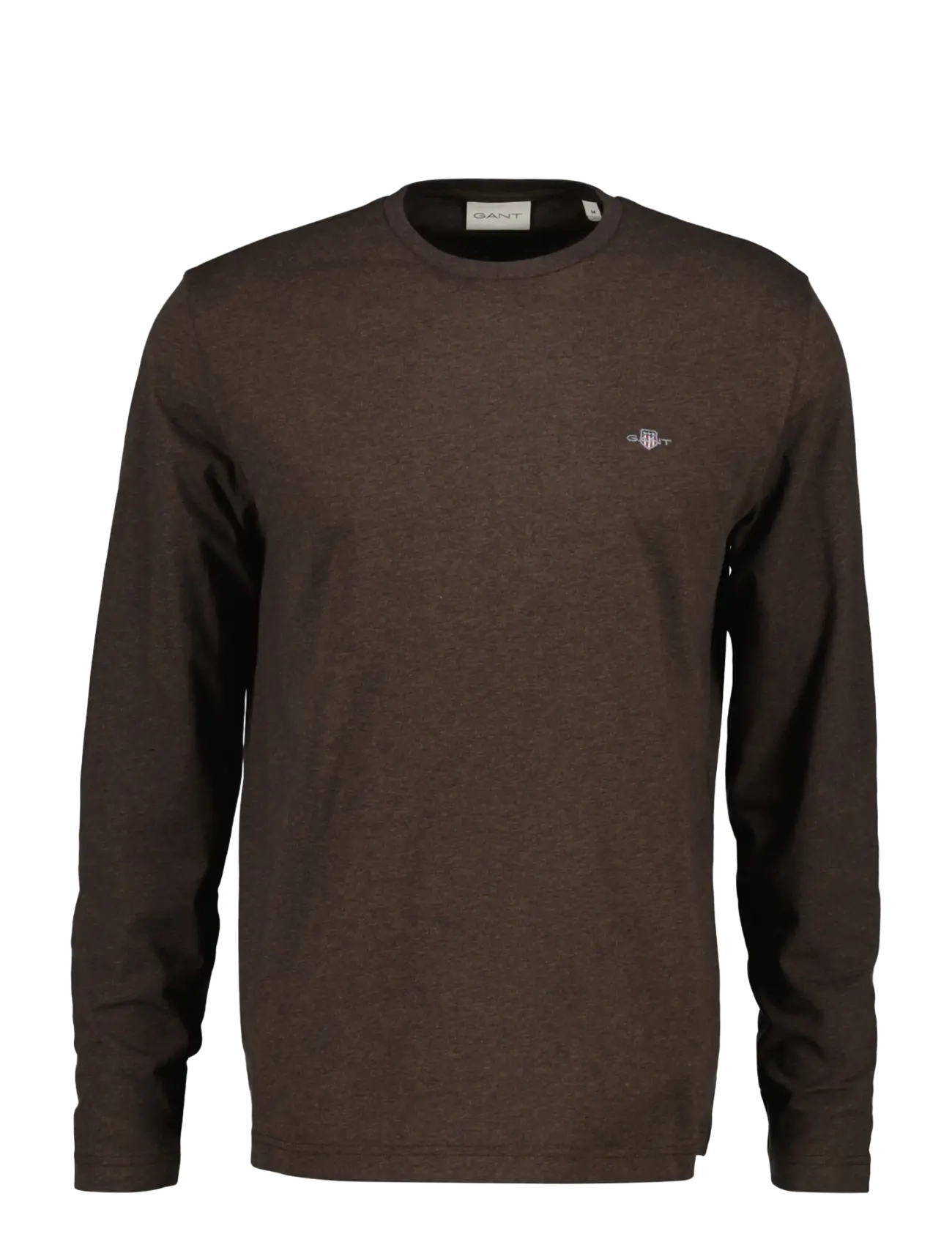 Gant Shield Long Sleeve T-Shirt - T-shirts - BLACK BROWN MELANGE / brown