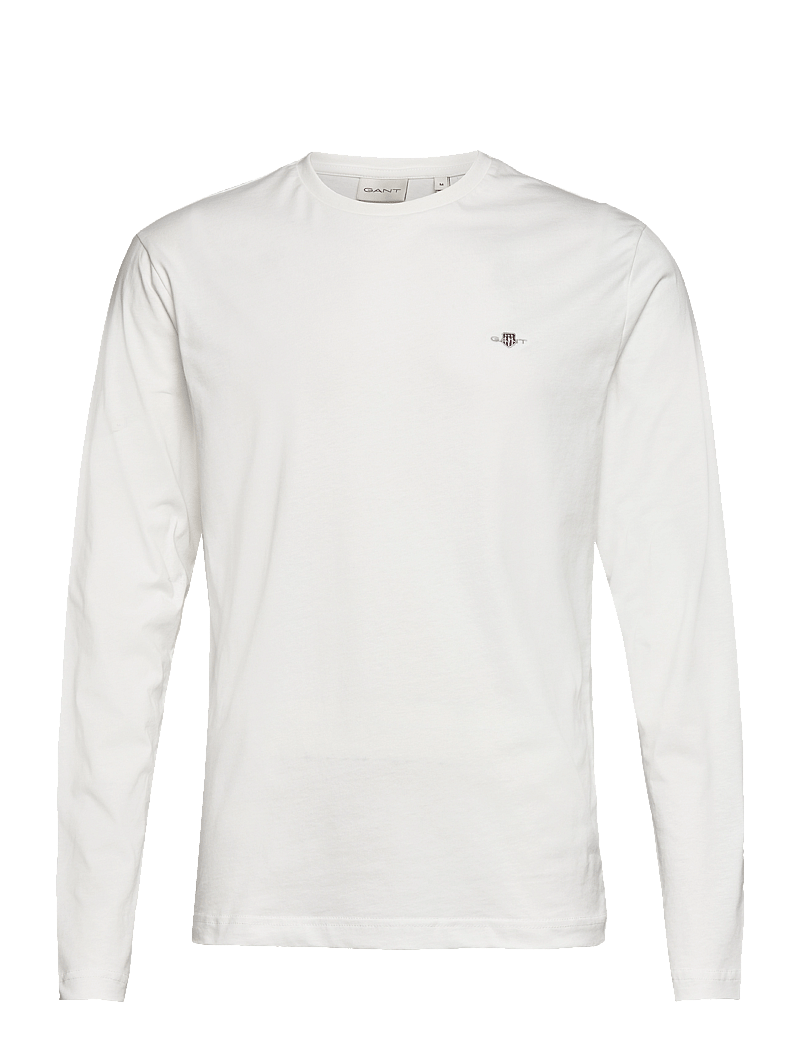GANT - REG SHIELD LS T-SHIRT - langerma t-bolir - eggshell - 1