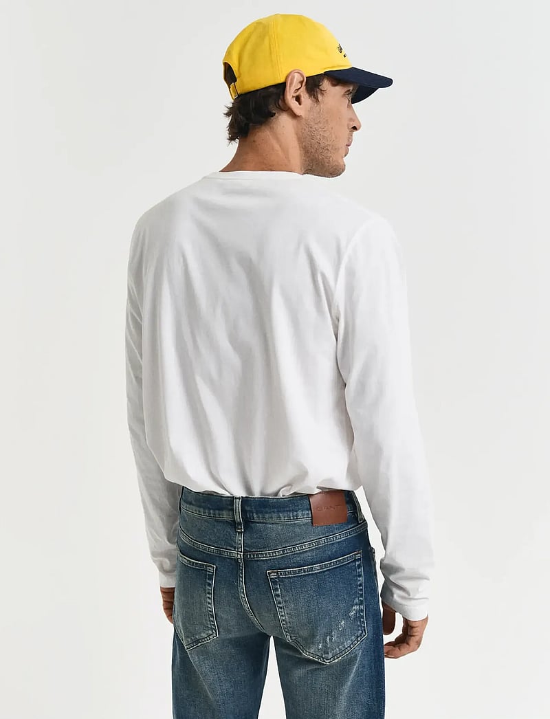 GANT - REG SHIELD LS T-SHIRT - langerma t-bolir - eggshell - 3