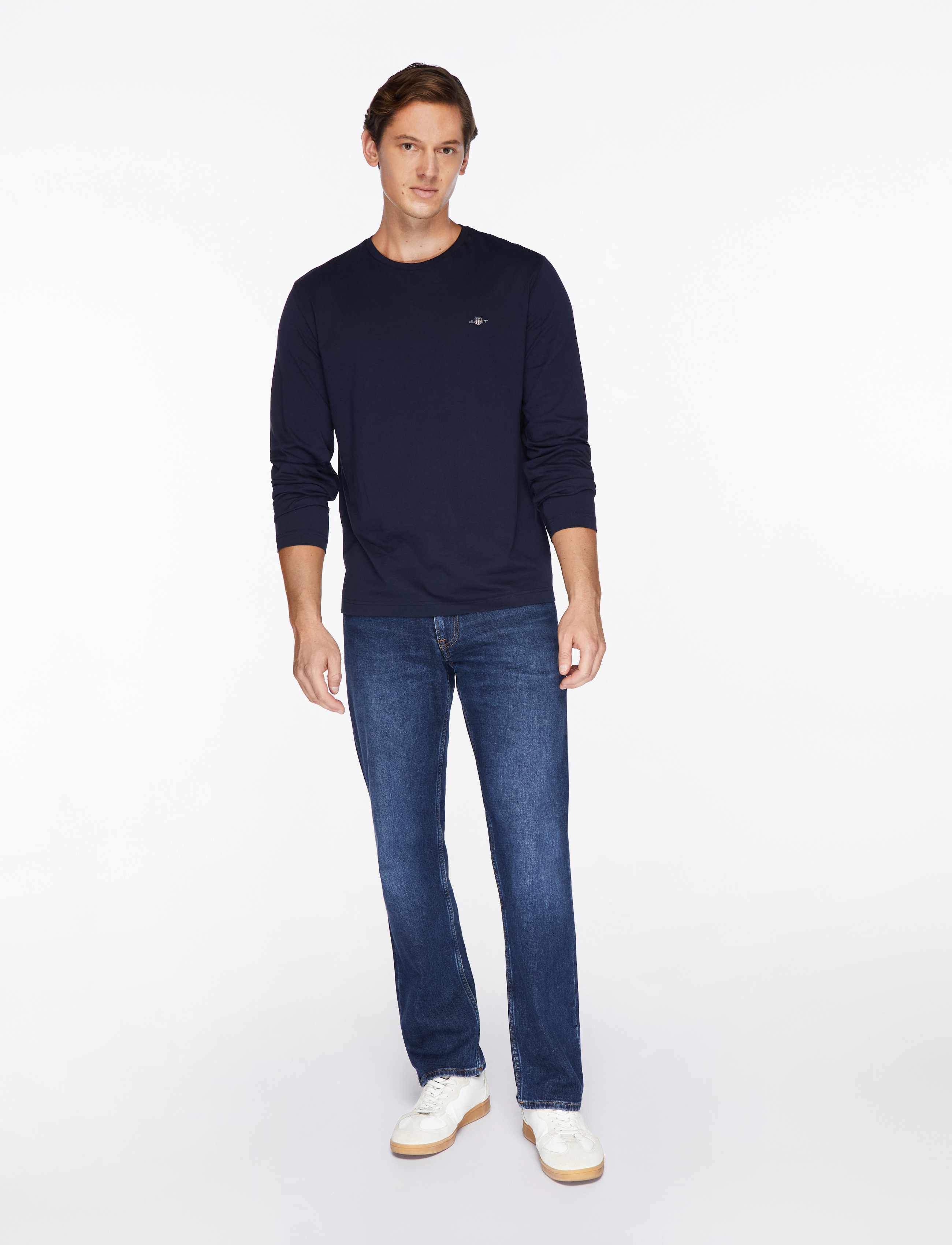 Gant - REG SHIELD LS T-SHIRT - langärmelig - evening blue - 3
