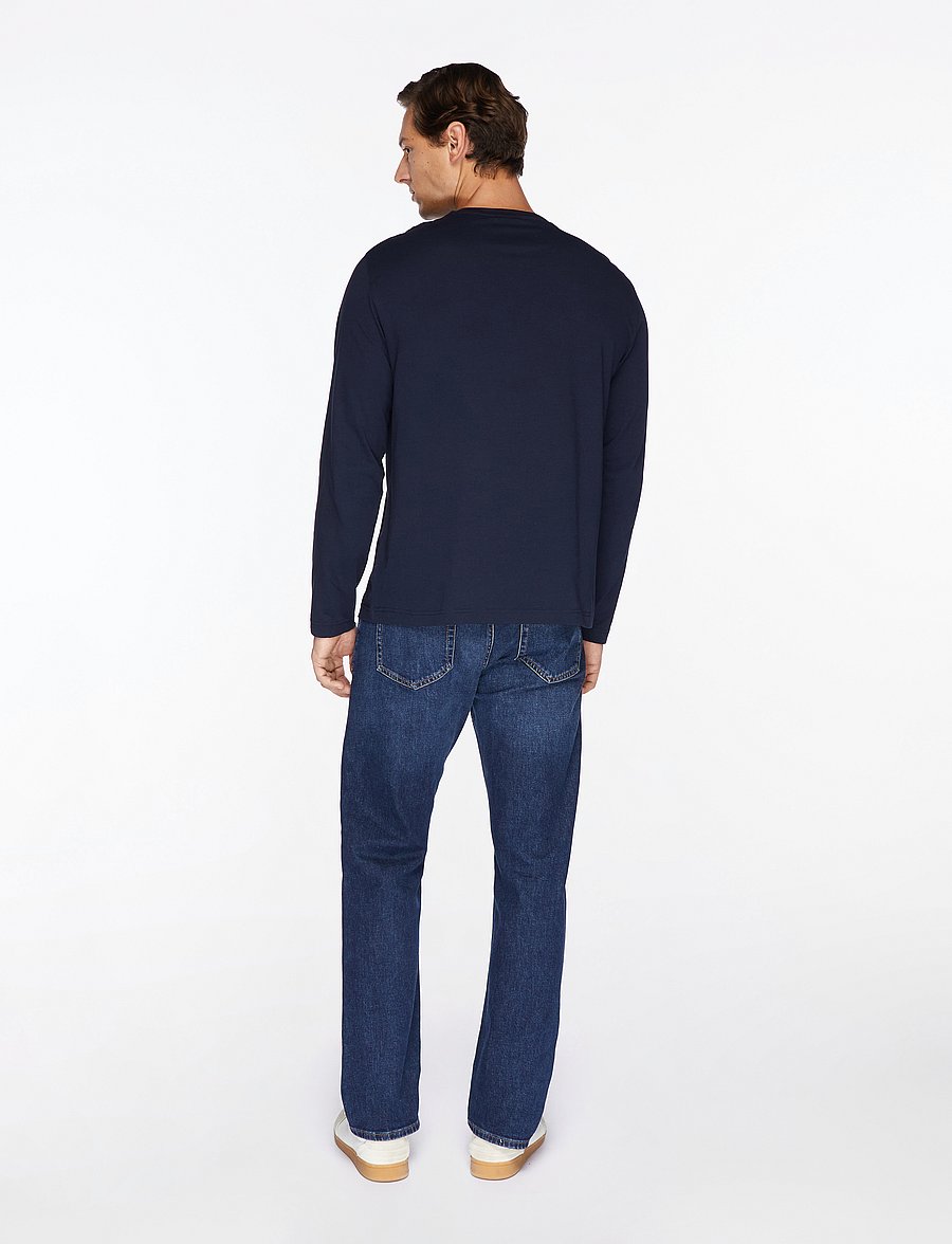 Gant - Shield Long Sleeve T-Shirt - långärmade t-shirts - evening blue - 5