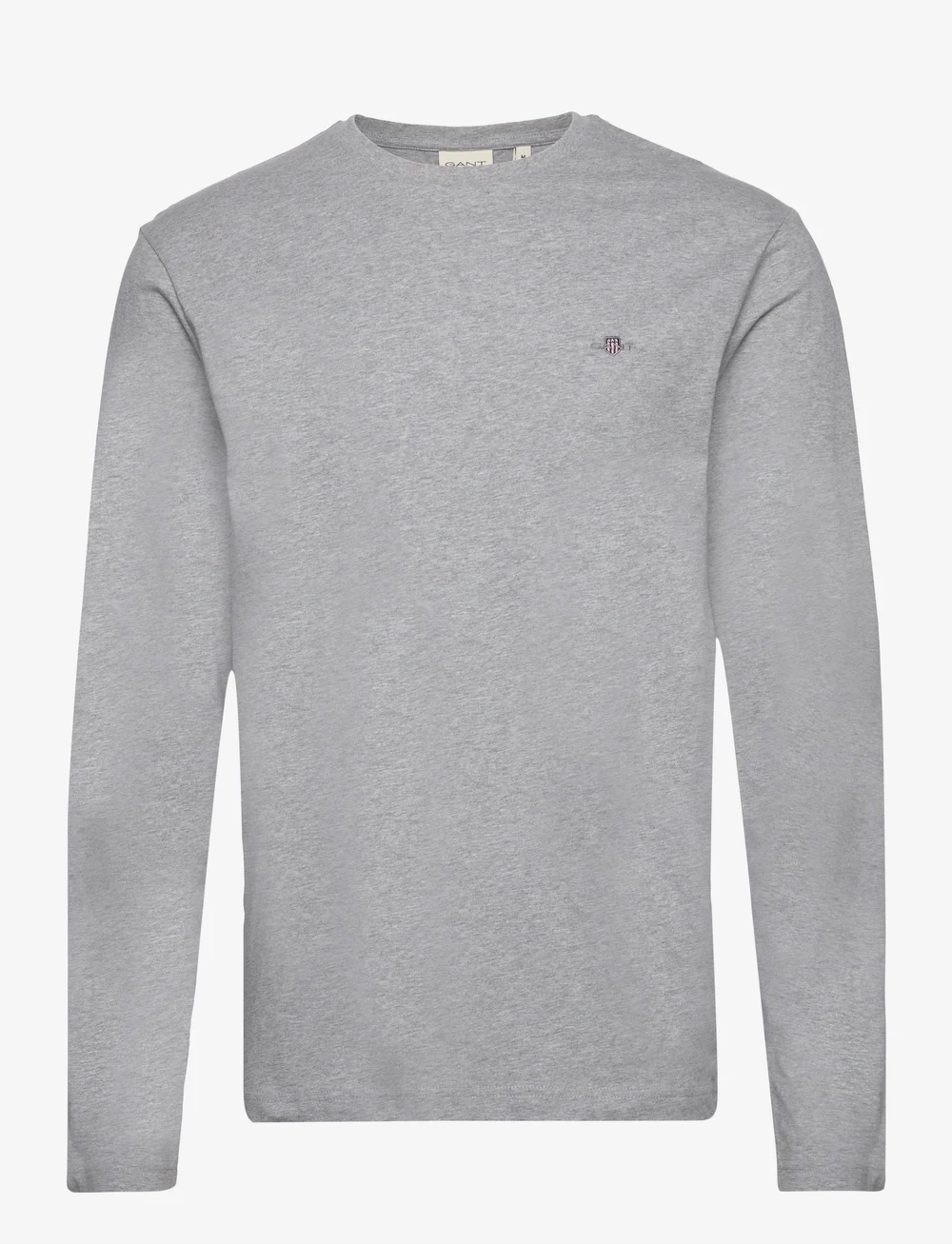 GANT - REG SHIELD LS T-SHIRT - long-sleeved t-shirts - grey melange - 1