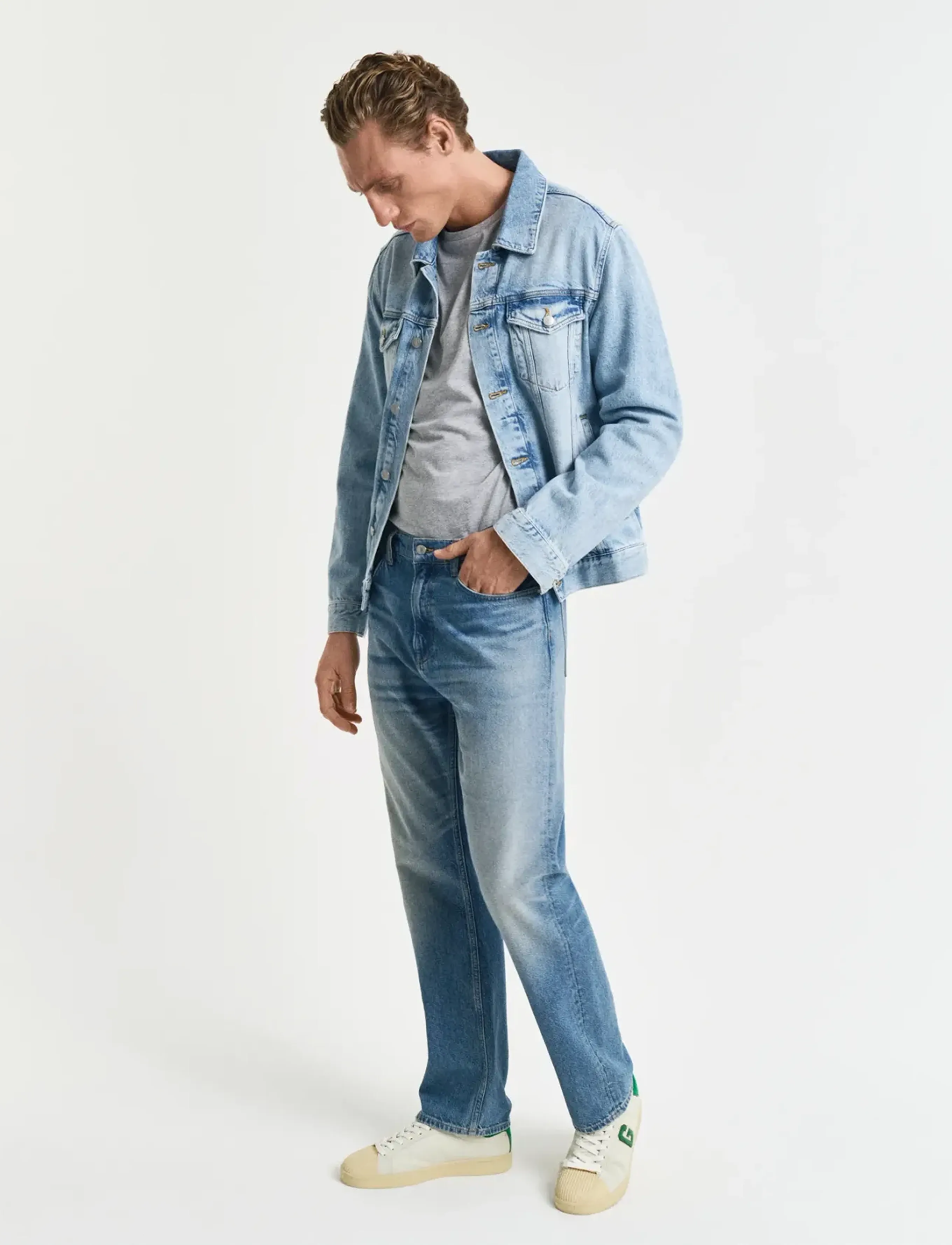 Gant - REG SHIELD LS T-SHIRT - pikkade varrukatega t-särgid - grey melange - 5