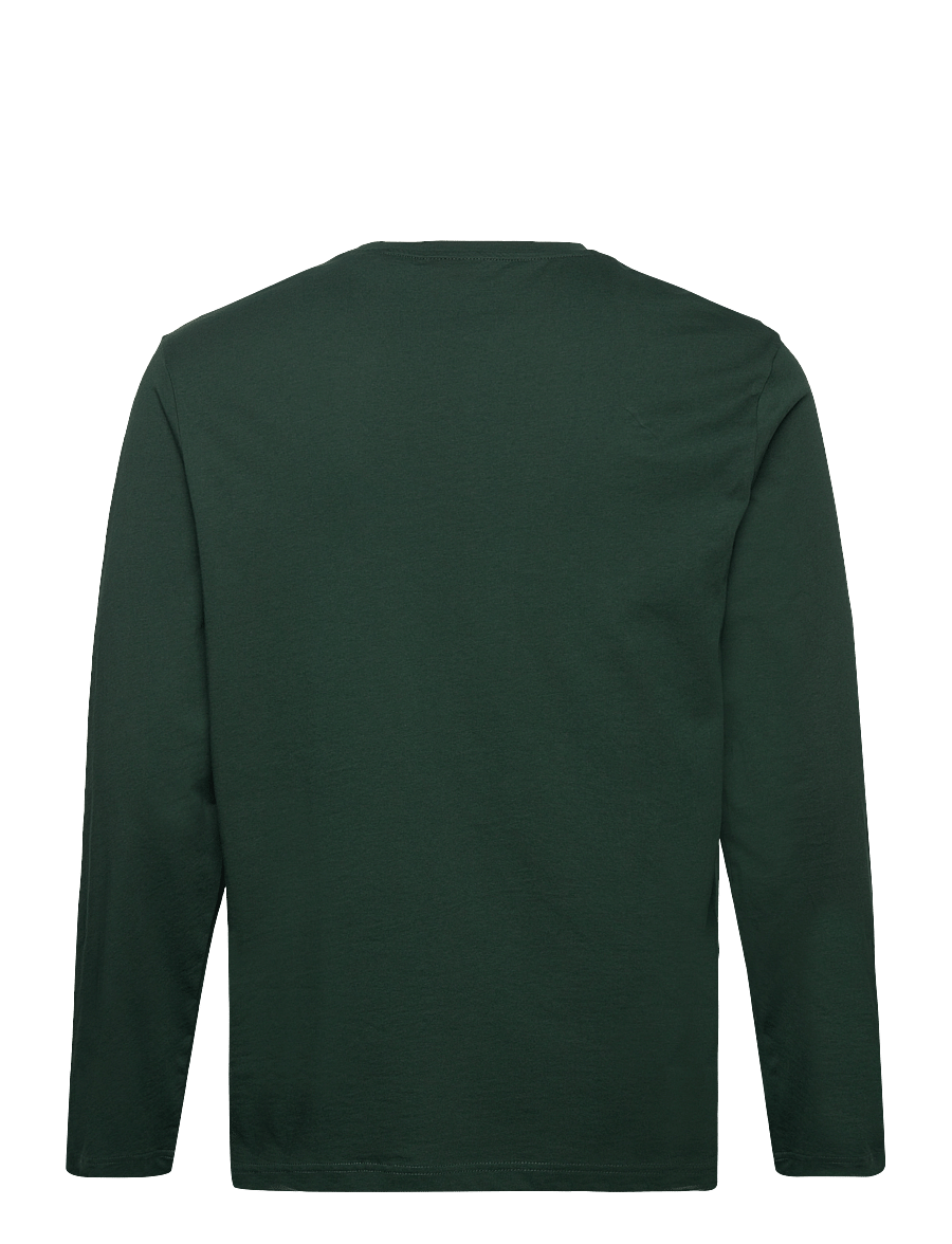 Gant - Shield Long Sleeve T-Shirt - långärmade t-shirts - tartan green - 1