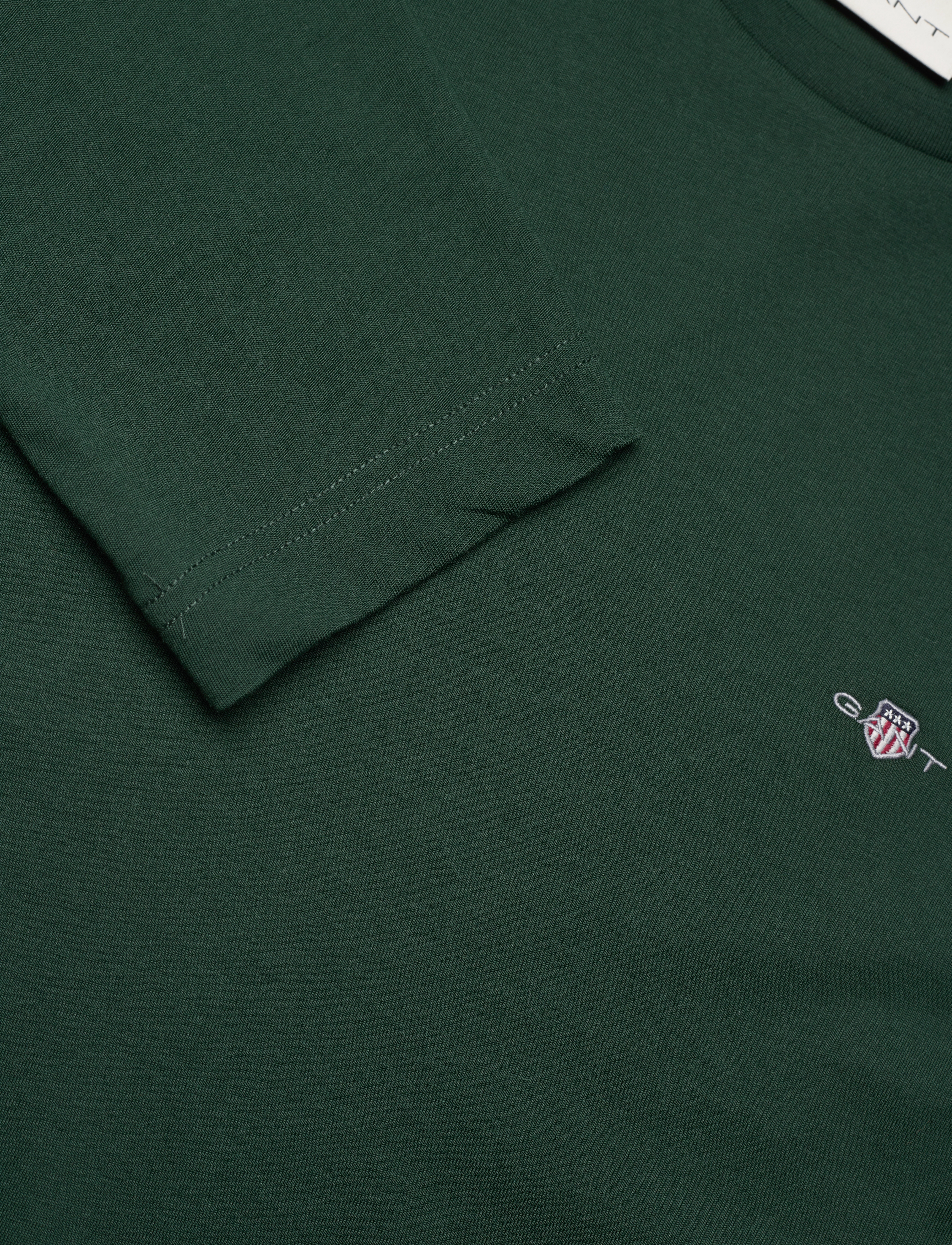 Gant - Shield Long Sleeve T-Shirt - långärmade t-shirts - tartan green - 2
