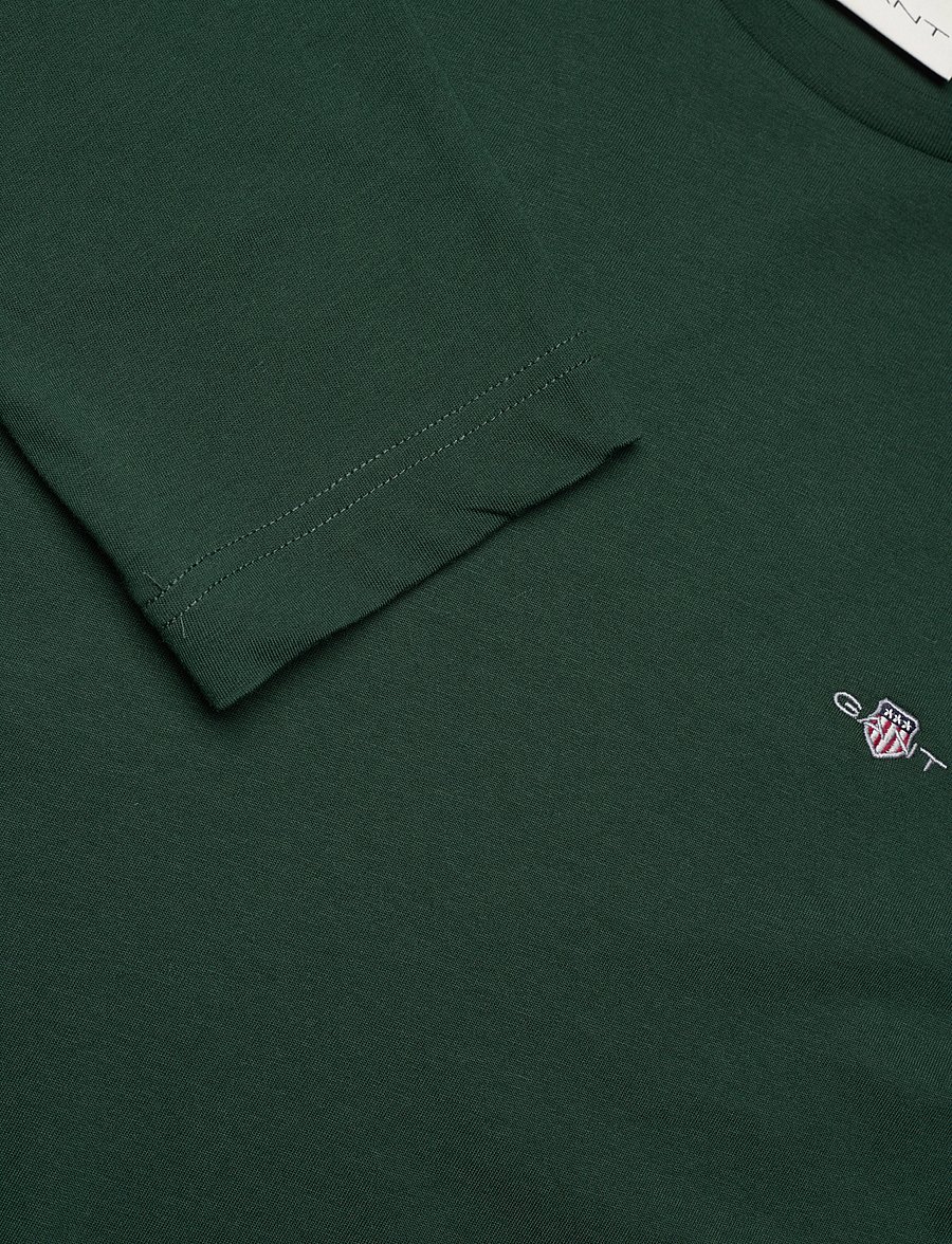 Gant - Shield Long Sleeve T-Shirt - långärmade t-shirts - tartan green - 2