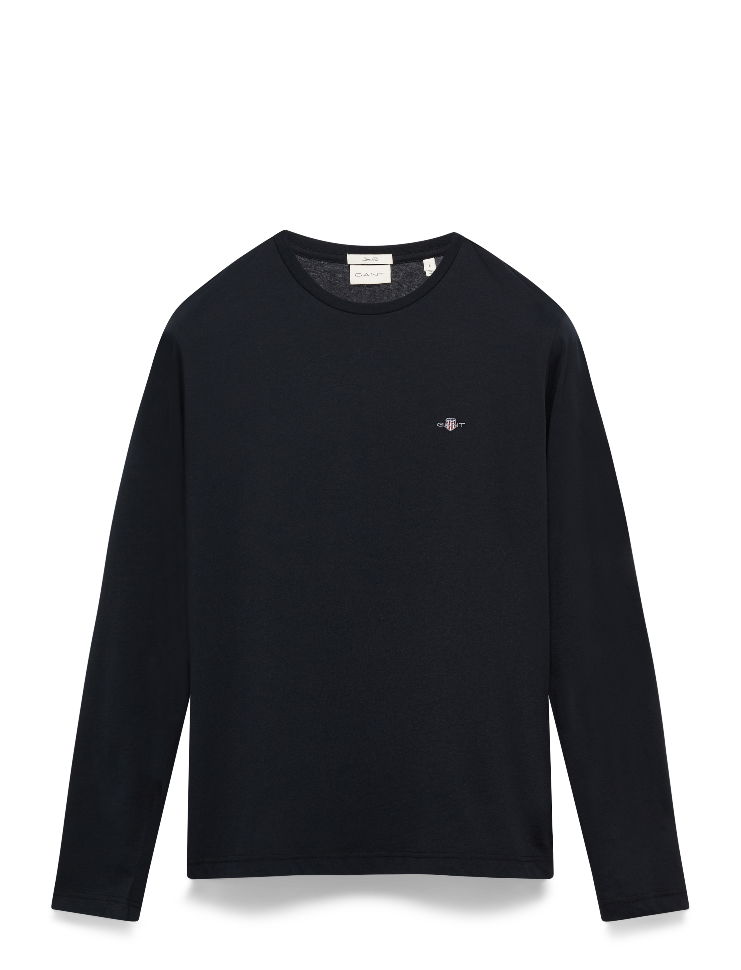 Gant SLIM SHIELD LS T-SHIRT - T-shirts - BLACK / black