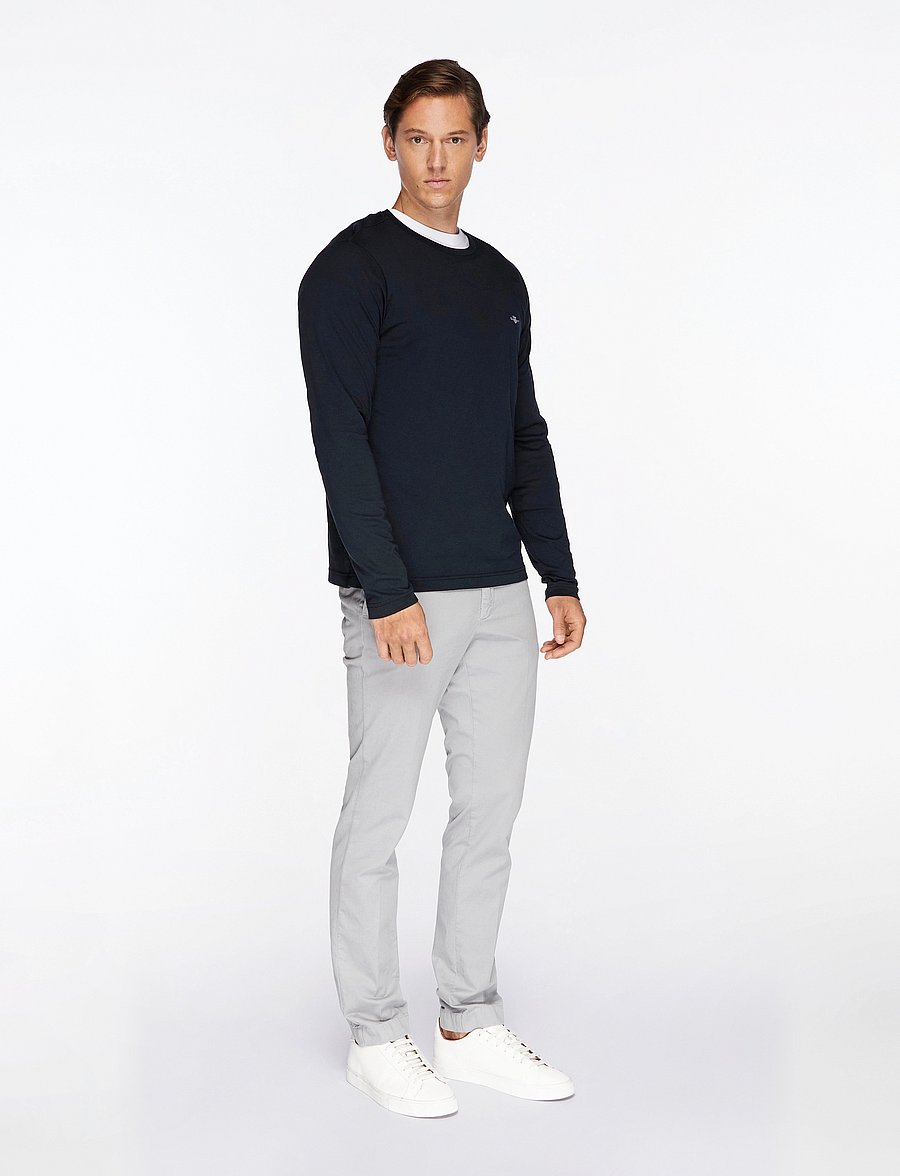 Gant - SLIM SHIELD LS T-SHIRT - langærmede t-shirts - black - 3