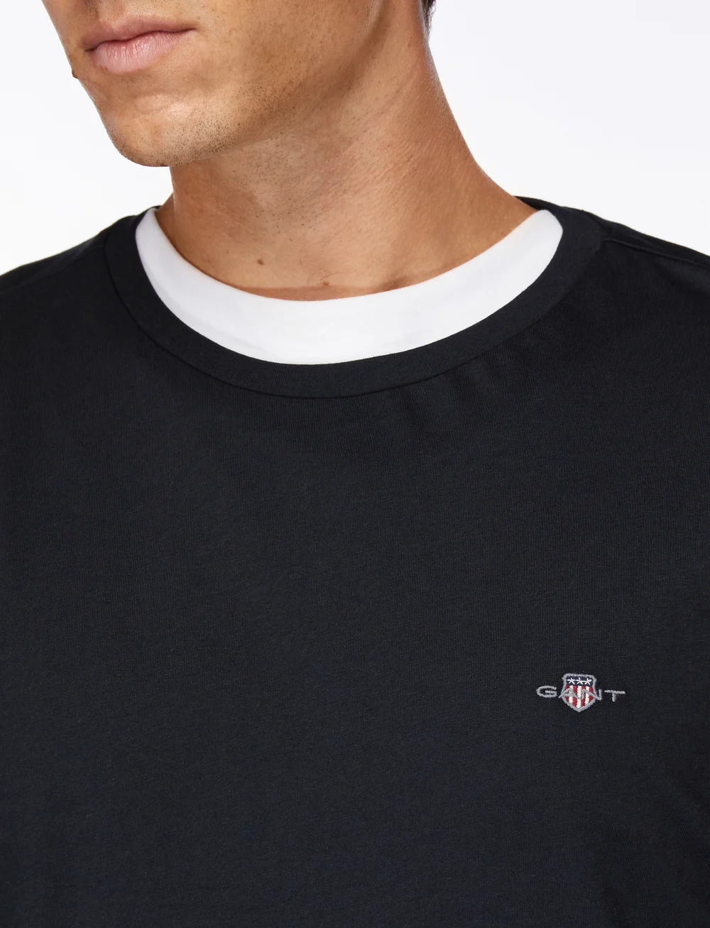 GANT - SLIM SHIELD LS T-SHIRT - pikkade varrukatega t-särgid - black - 5