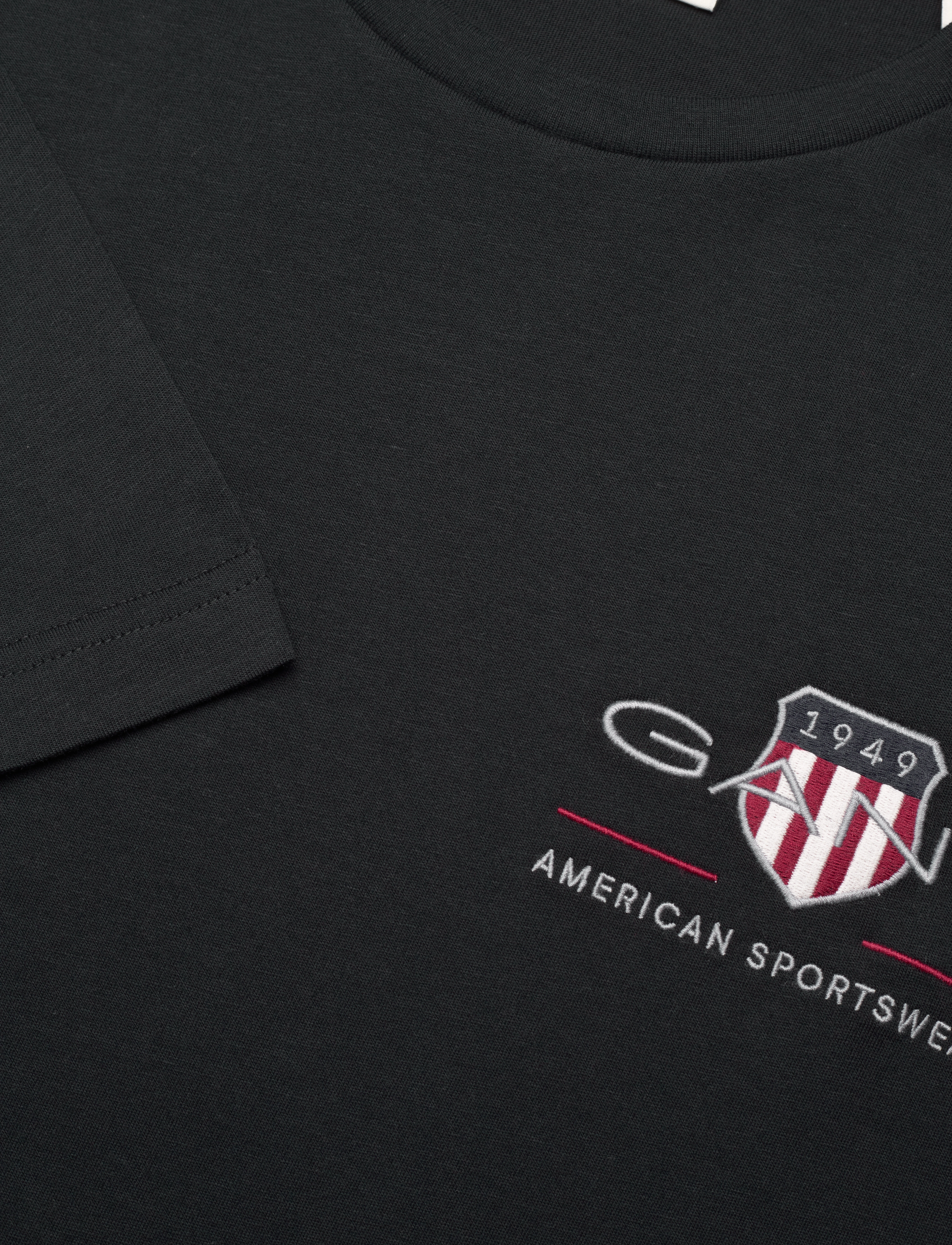 Gant - REG MEDIUM ARCHIVE SHIELD LS T - basic t-shirts - black - 2