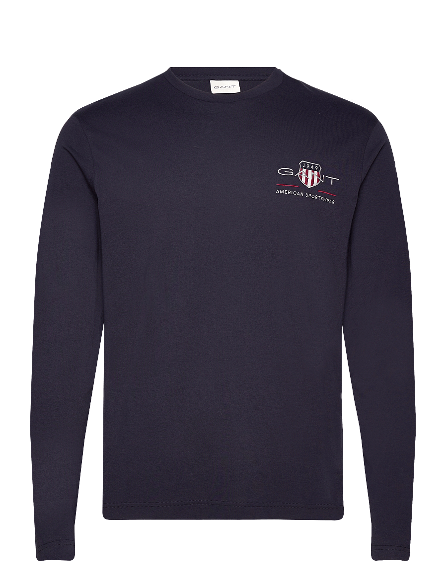 Gant - REG MEDIUM ARCHIVE SHIELD LS T - langärmelig - evening blue - 0