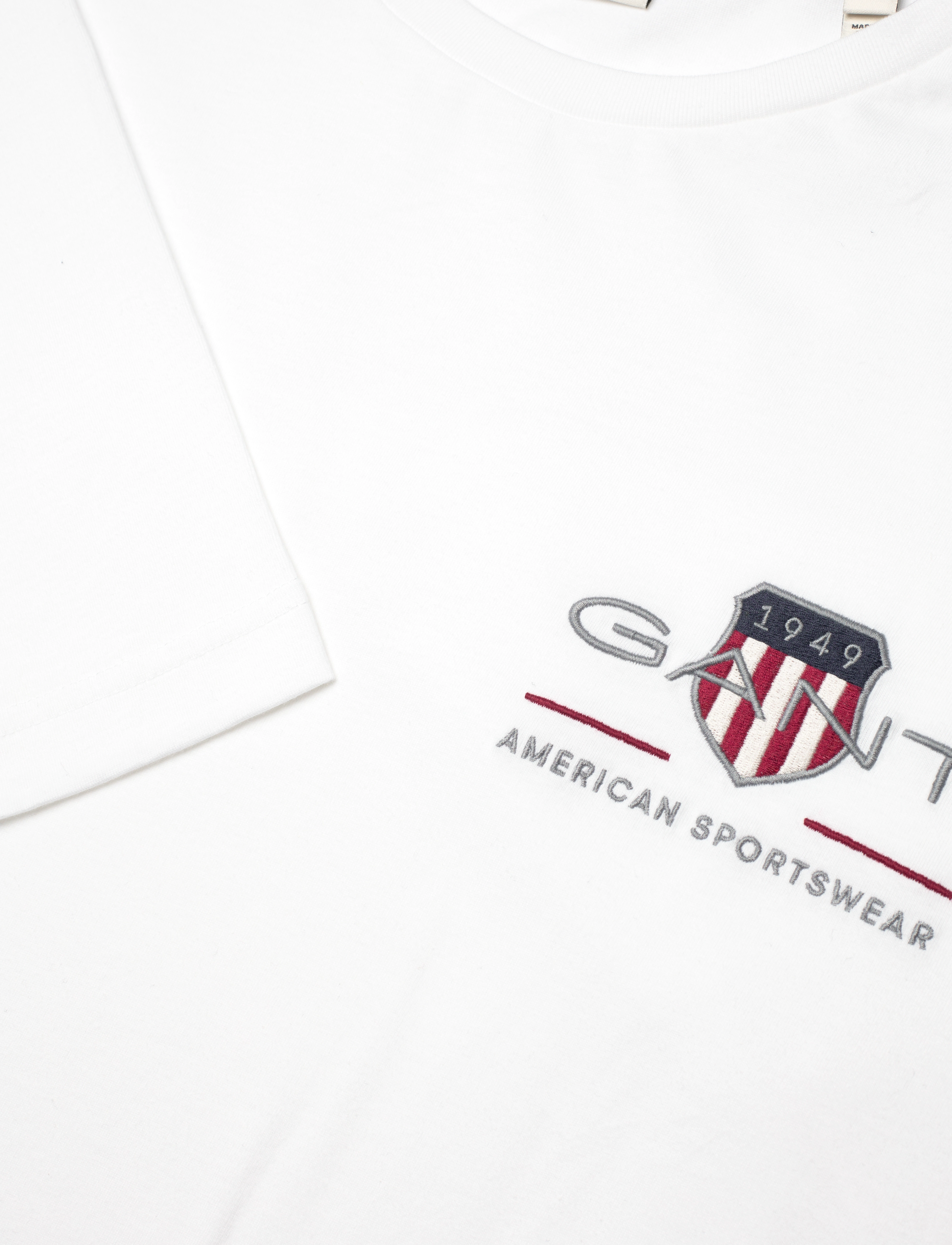 Gant - REG MEDIUM ARCHIVE SHIELD LS T - pikkade varrukatega t-särgid - white - 2