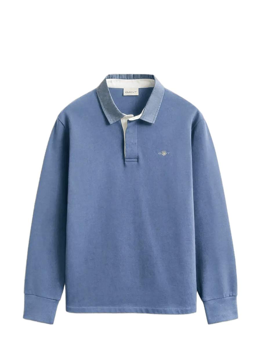 Gant - Classic Heavy Rugger - langærmede poloer - blue horizon - 1