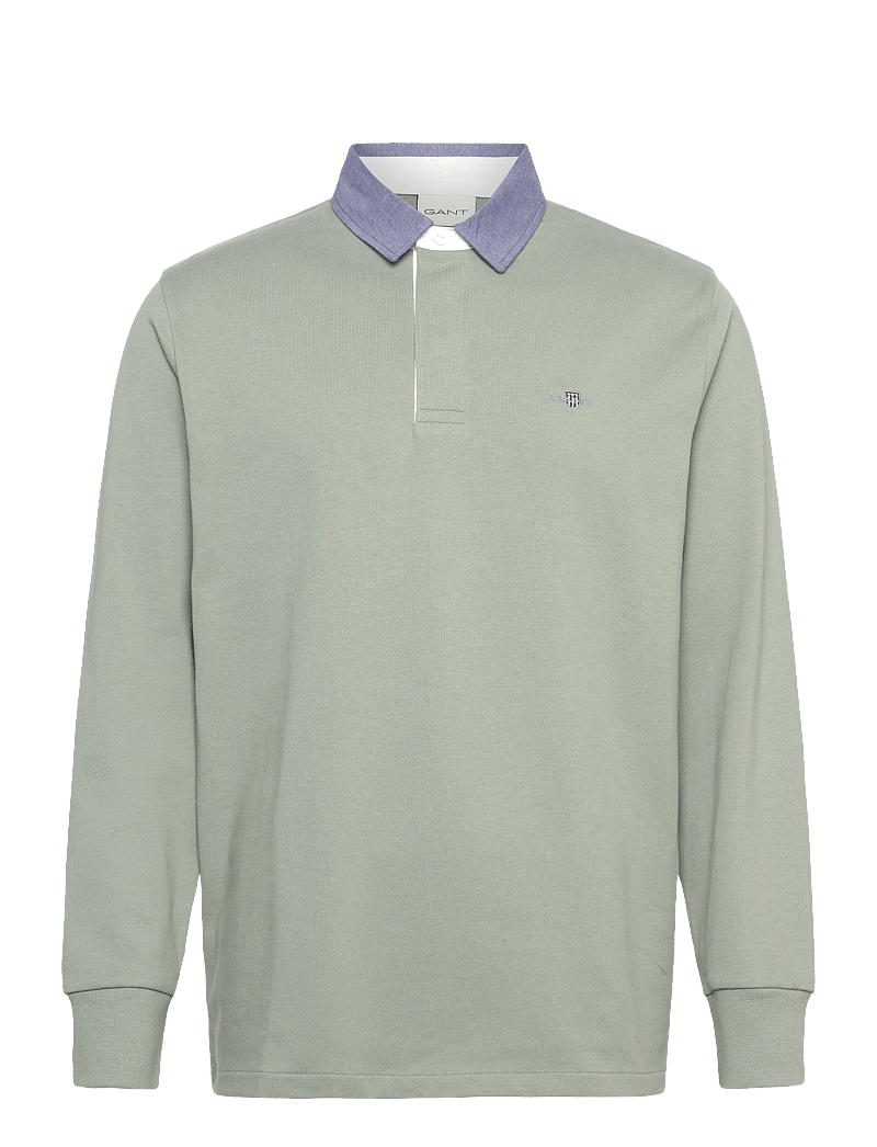 Gant - Classic Heavy Rugger - langærmede poloer - ceramic grey - 1