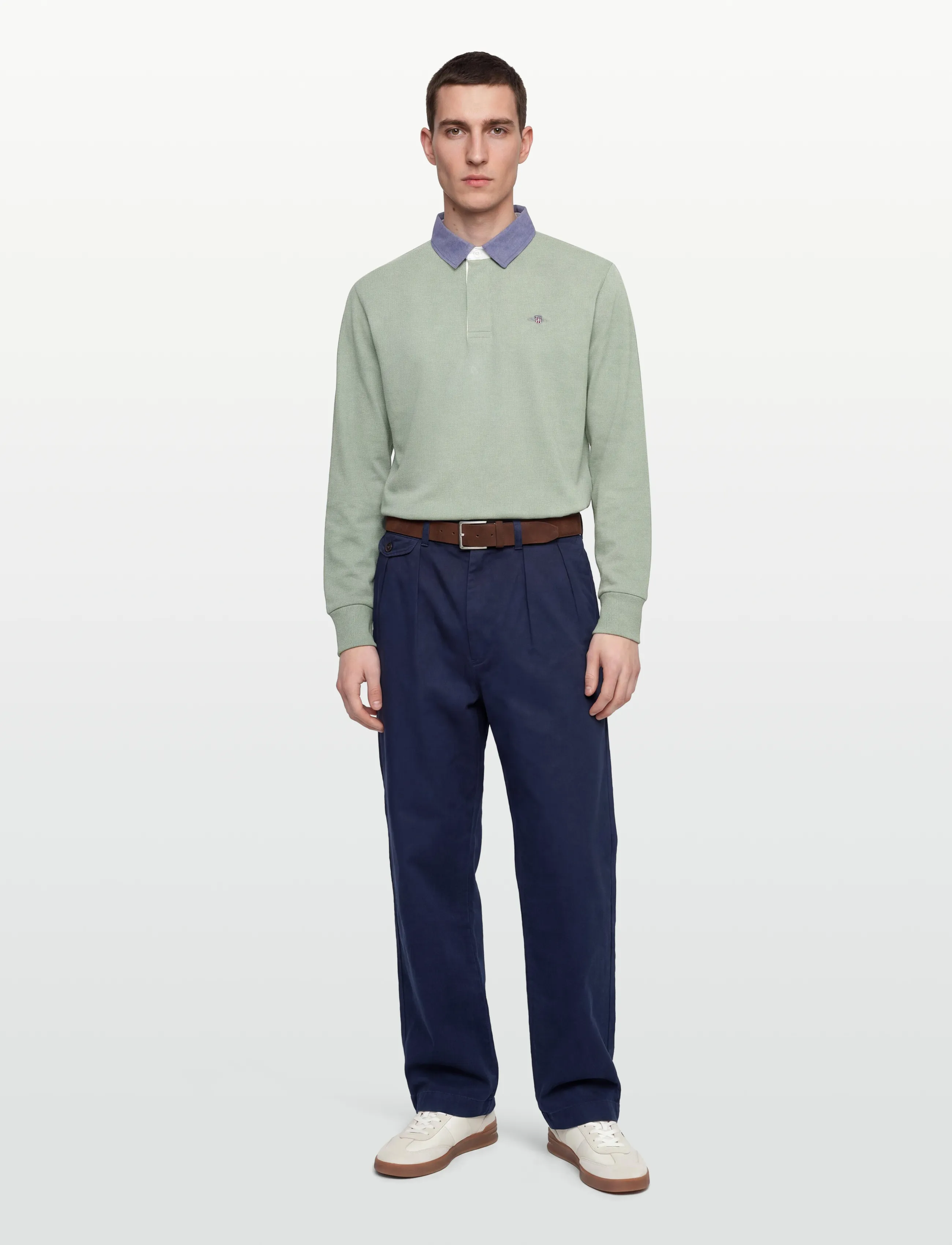 Gant Classic Heavy Rugger - Gant - CERAMIC GREY / green