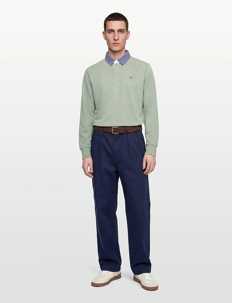Gant - Classic Heavy Rugger - langærmede poloer - ceramic grey - 0