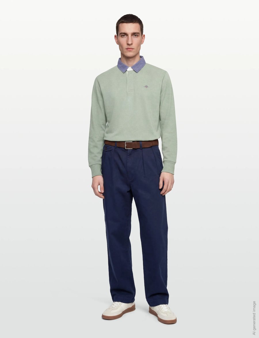 Gant - Classic Heavy Rugger - long-sleeved polos - ceramic grey - 0