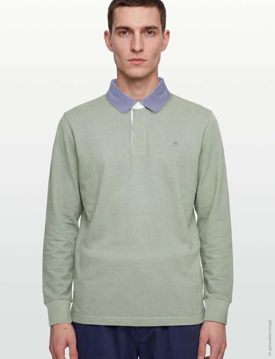 Gant - Classic Heavy Rugger - long-sleeved polos - ceramic grey - 3