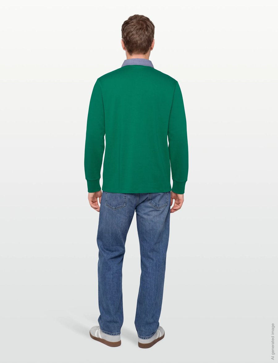 Gant - Classic Heavy Rugger - langærmede poloer - deep green - 4