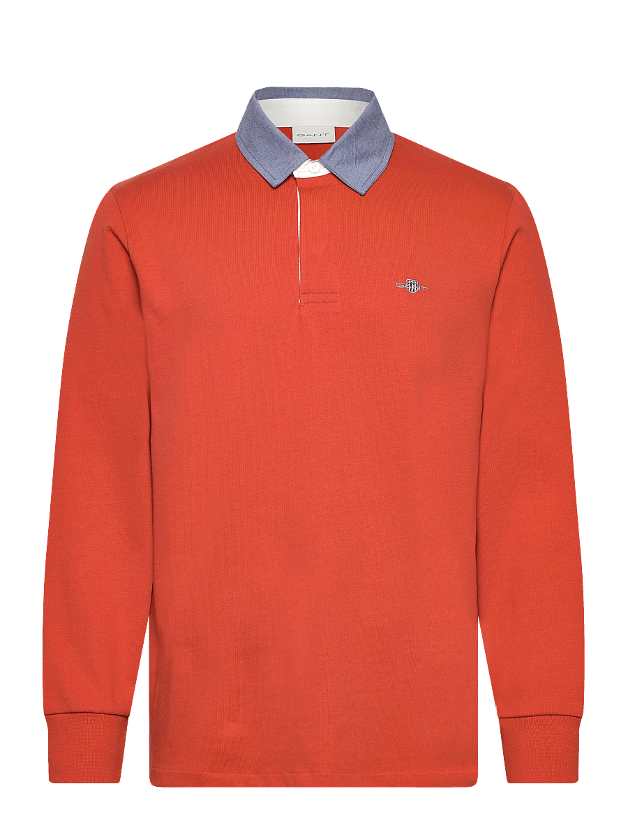Gant - Classic Heavy Rugger - long-sleeved polos - deep orange - 0