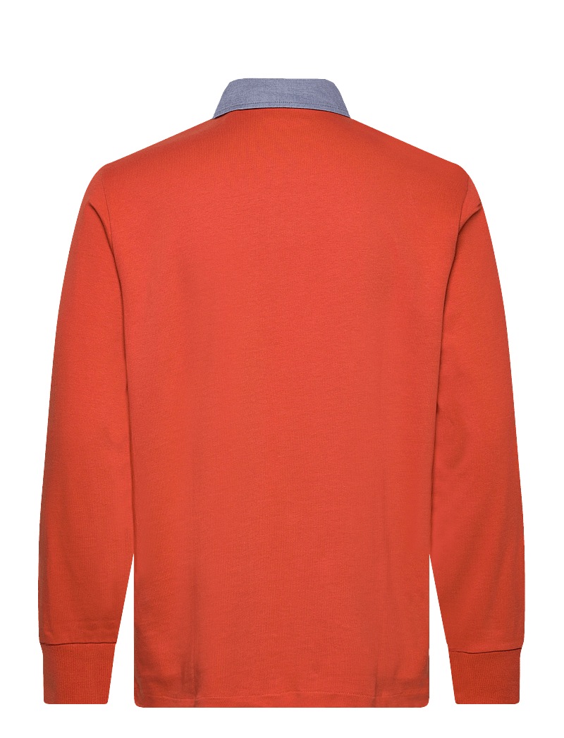 GANT - REG CHAMBRAY HEAVY RUGGER - pikkade varrukatega polod - deep orange - 1