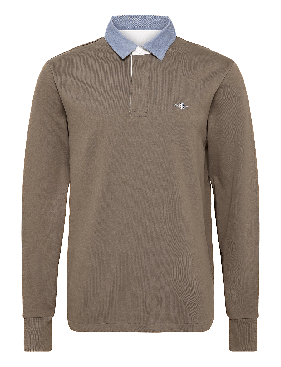 Gant - Classic Heavy Rugger - langærmede poloer - faded taupe - 0
