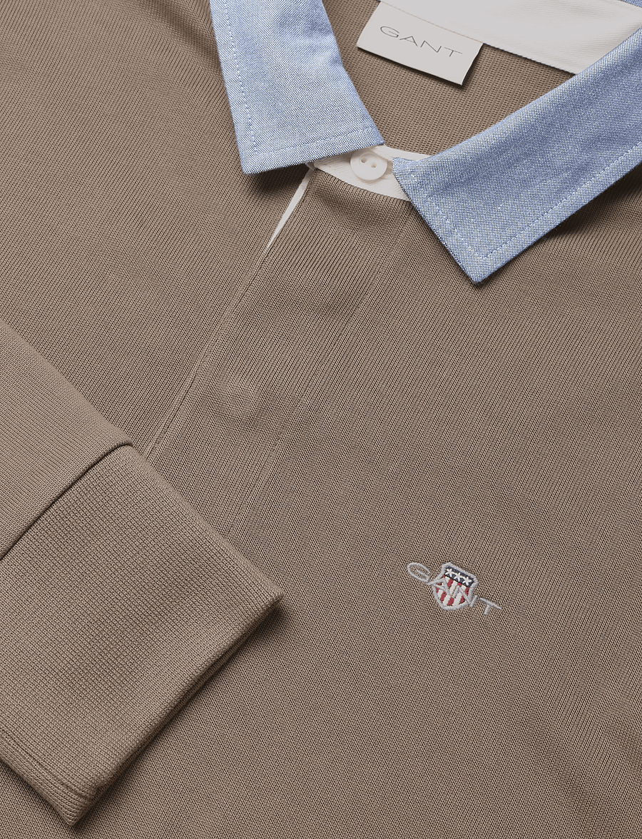 Gant - Classic Heavy Rugger - langærmede poloer - faded taupe - 2