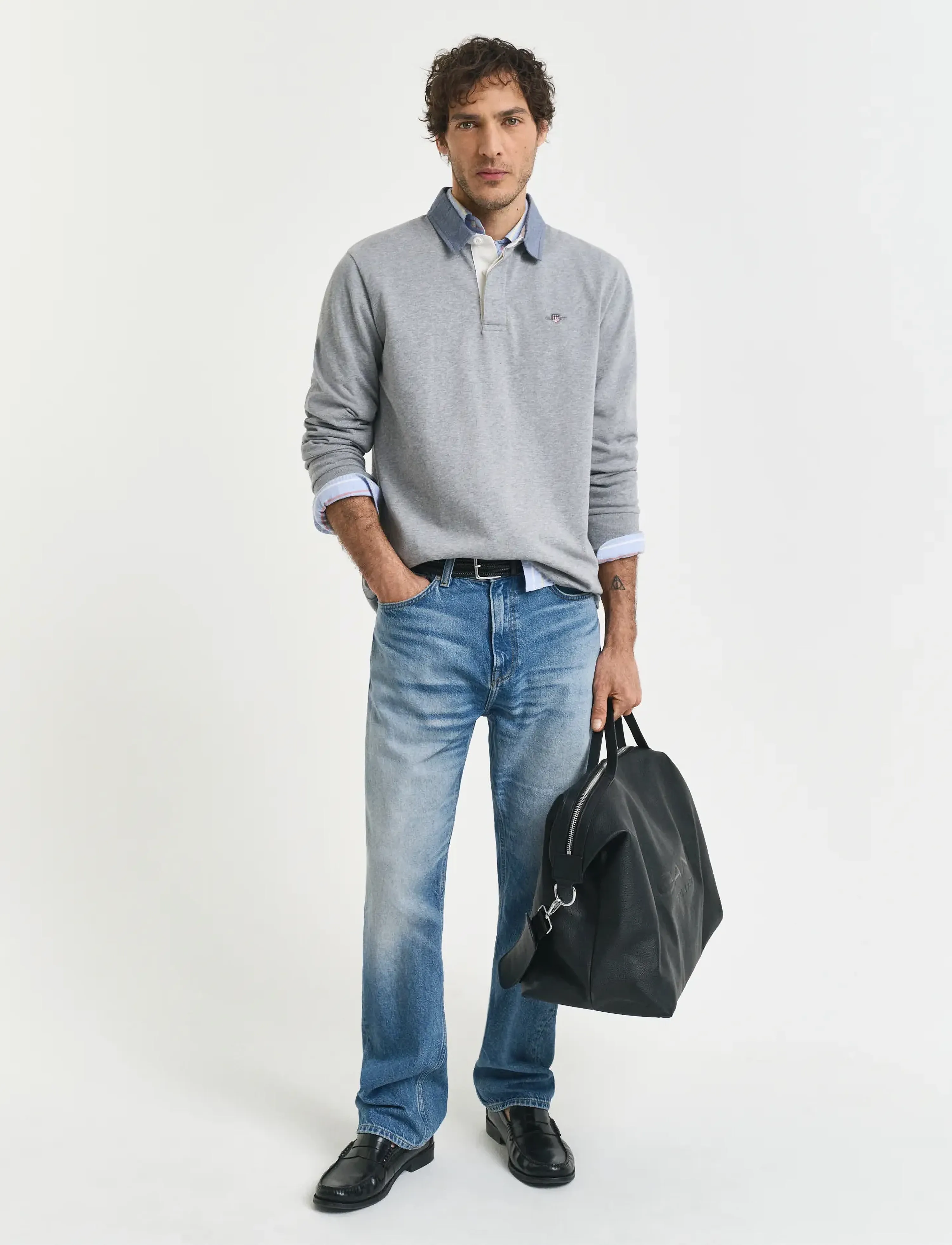 Gant - Classic Heavy Rugger - long-sleeved polos - grey melange - 5