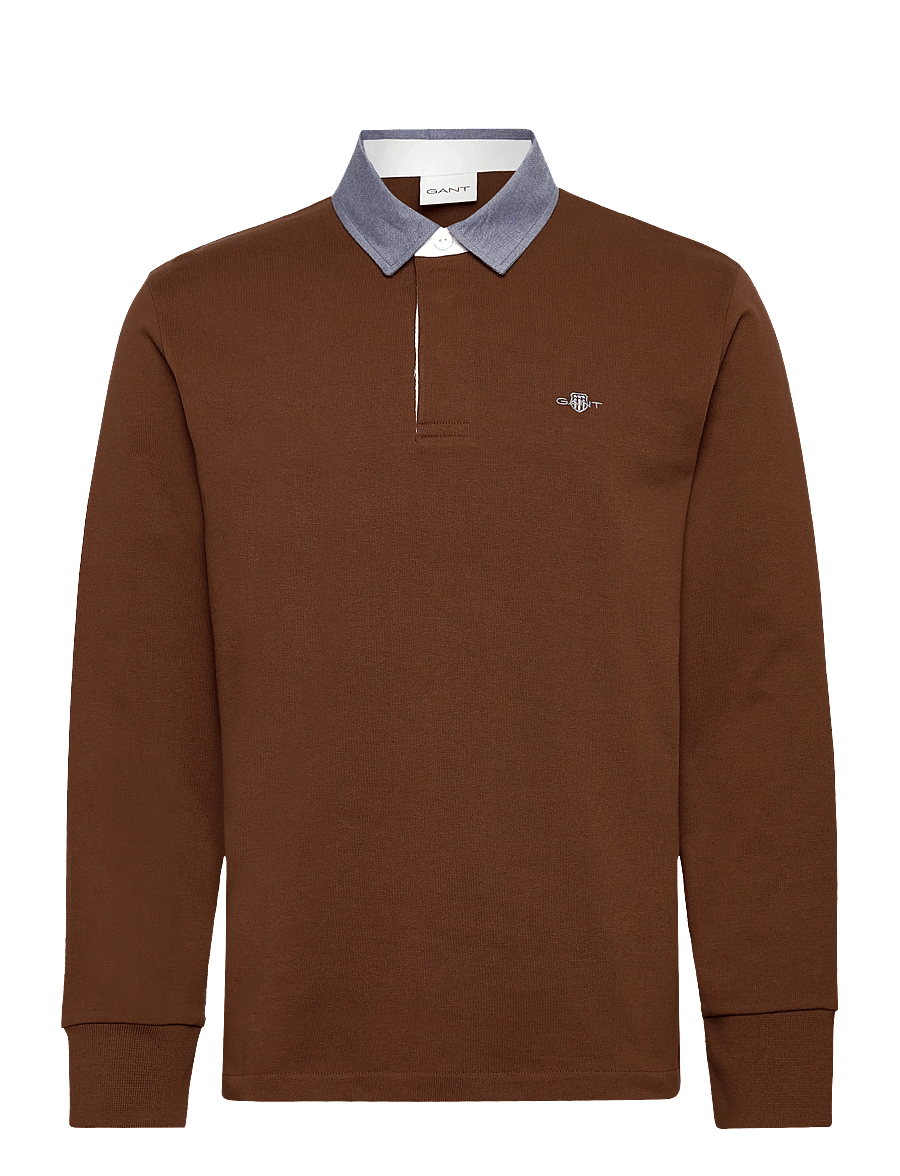 Gant - Classic Heavy Rugger - long-sleeved polos - mahogany brown - 1