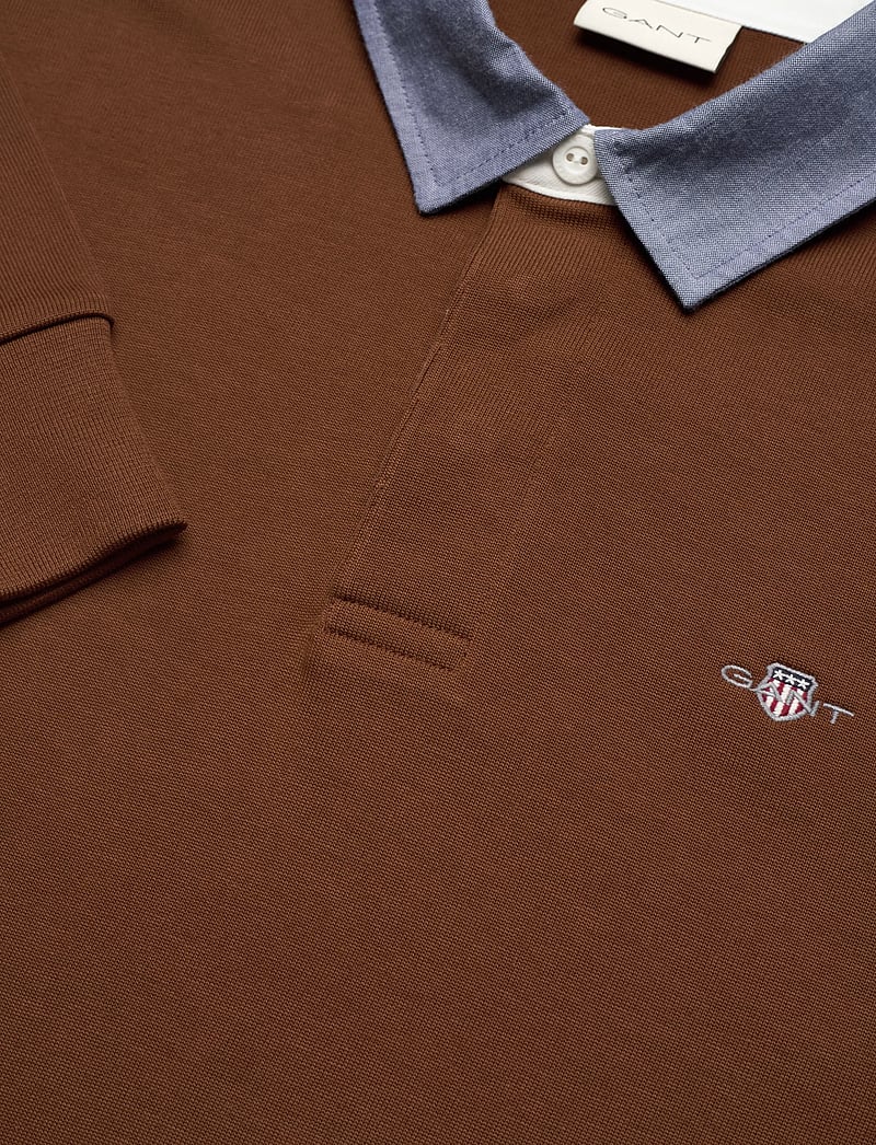 GANT - REG CHAMBRAY HEAVY RUGGER - long-sleeved polos - mahogany brown - 2