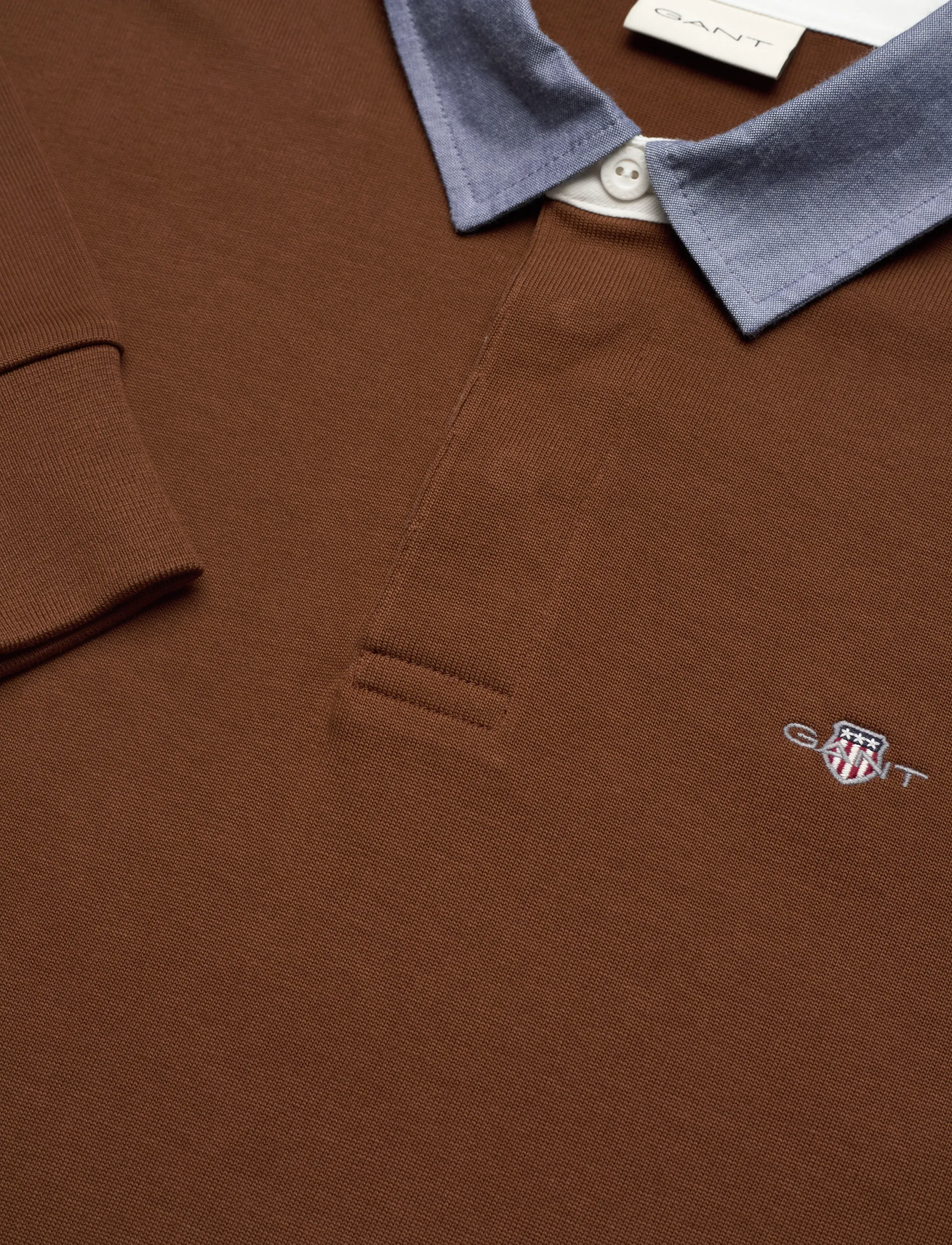 Gant - Classic Heavy Rugger - long-sleeved polos - mahogany brown - 5