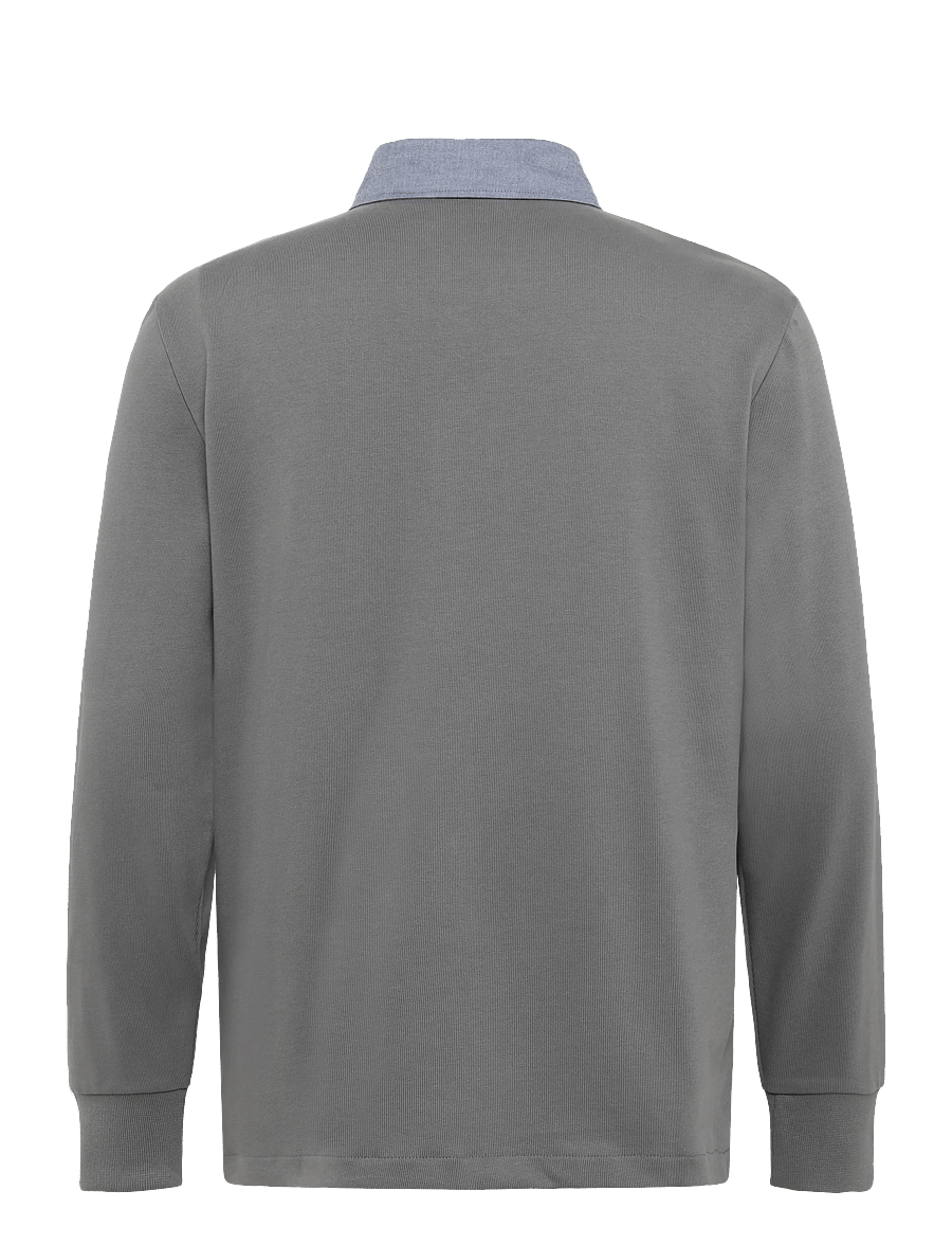 Gant - Classic Heavy Rugger - långärmade pikéer - mid grey - 1