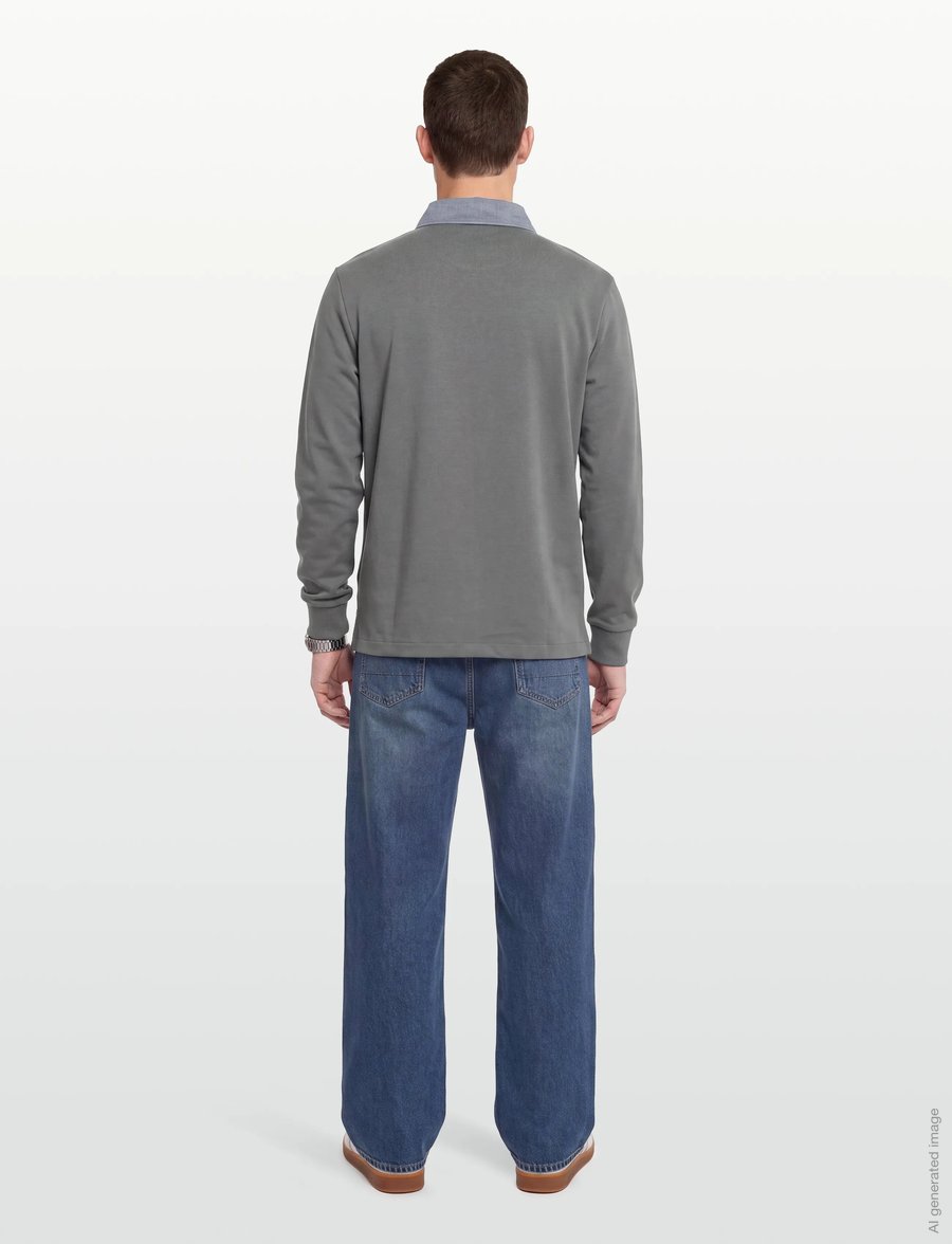 Gant - Classic Heavy Rugger - long-sleeved polos - mid grey - 4