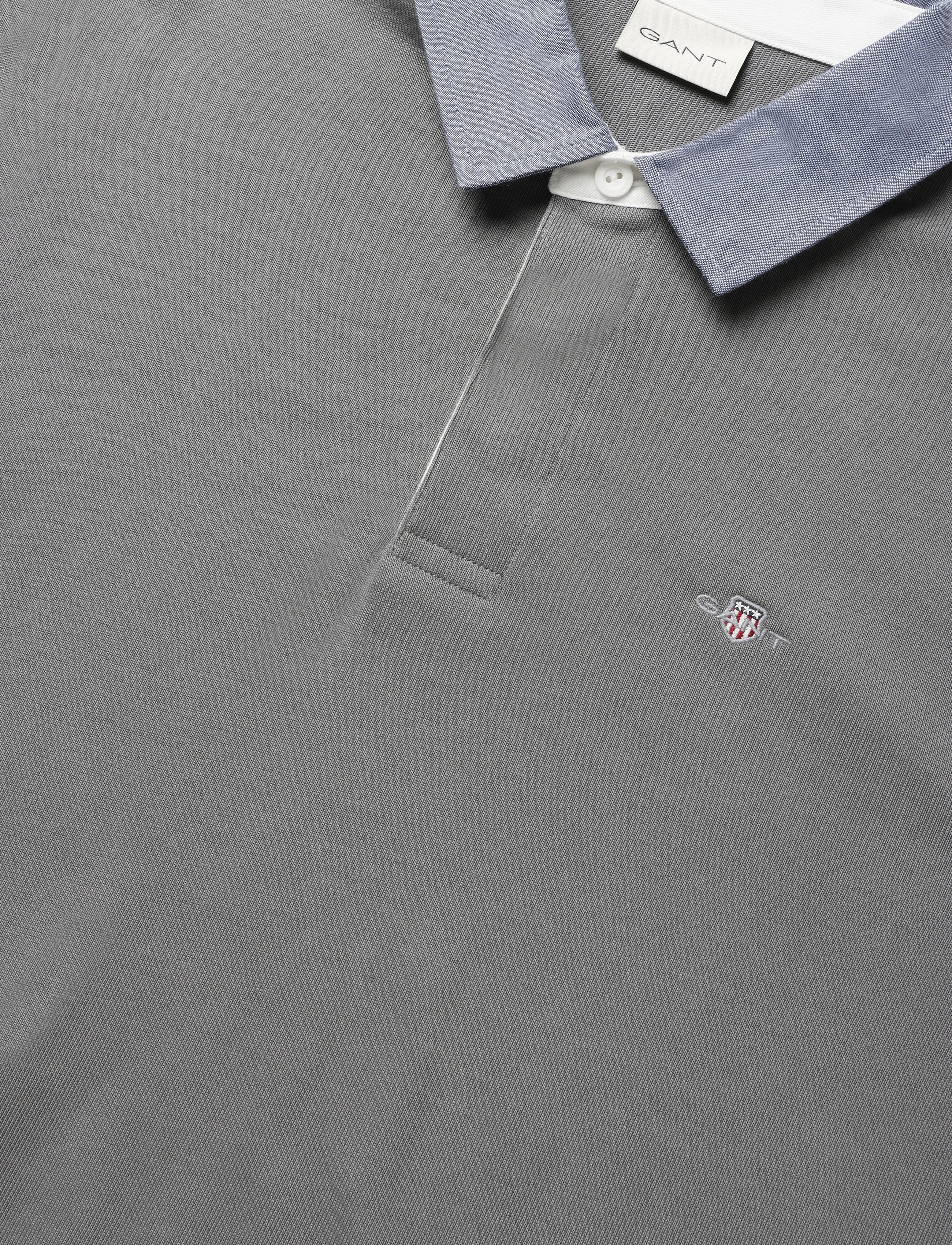 Gant - Classic Heavy Rugger - långärmade pikéer - mid grey - 2