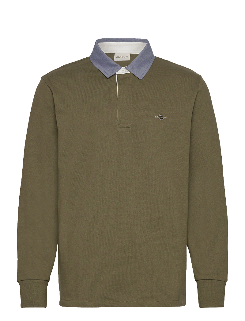 Gant - Classic Heavy Rugger - langærmede poloer - moss green - 1