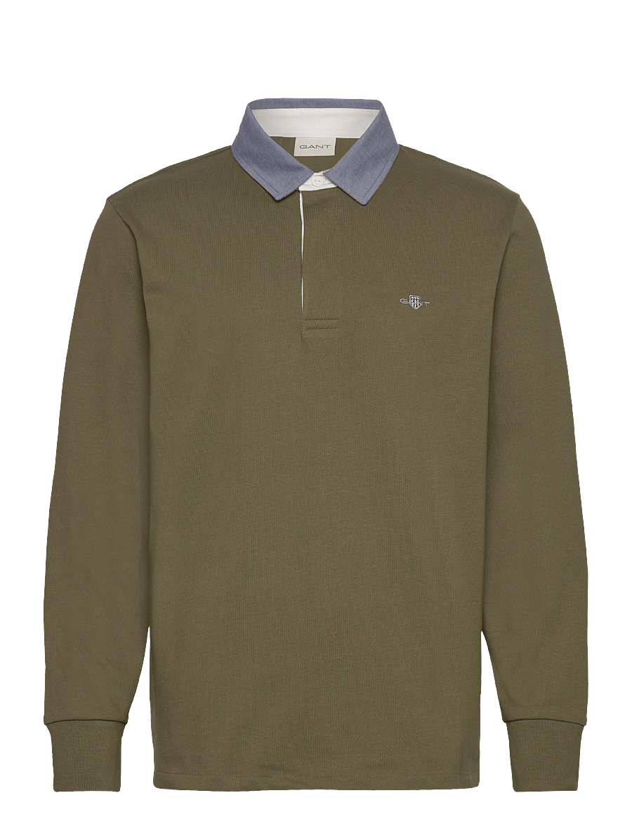 Gant - Classic Heavy Rugger - long-sleeved polos - moss green - 1