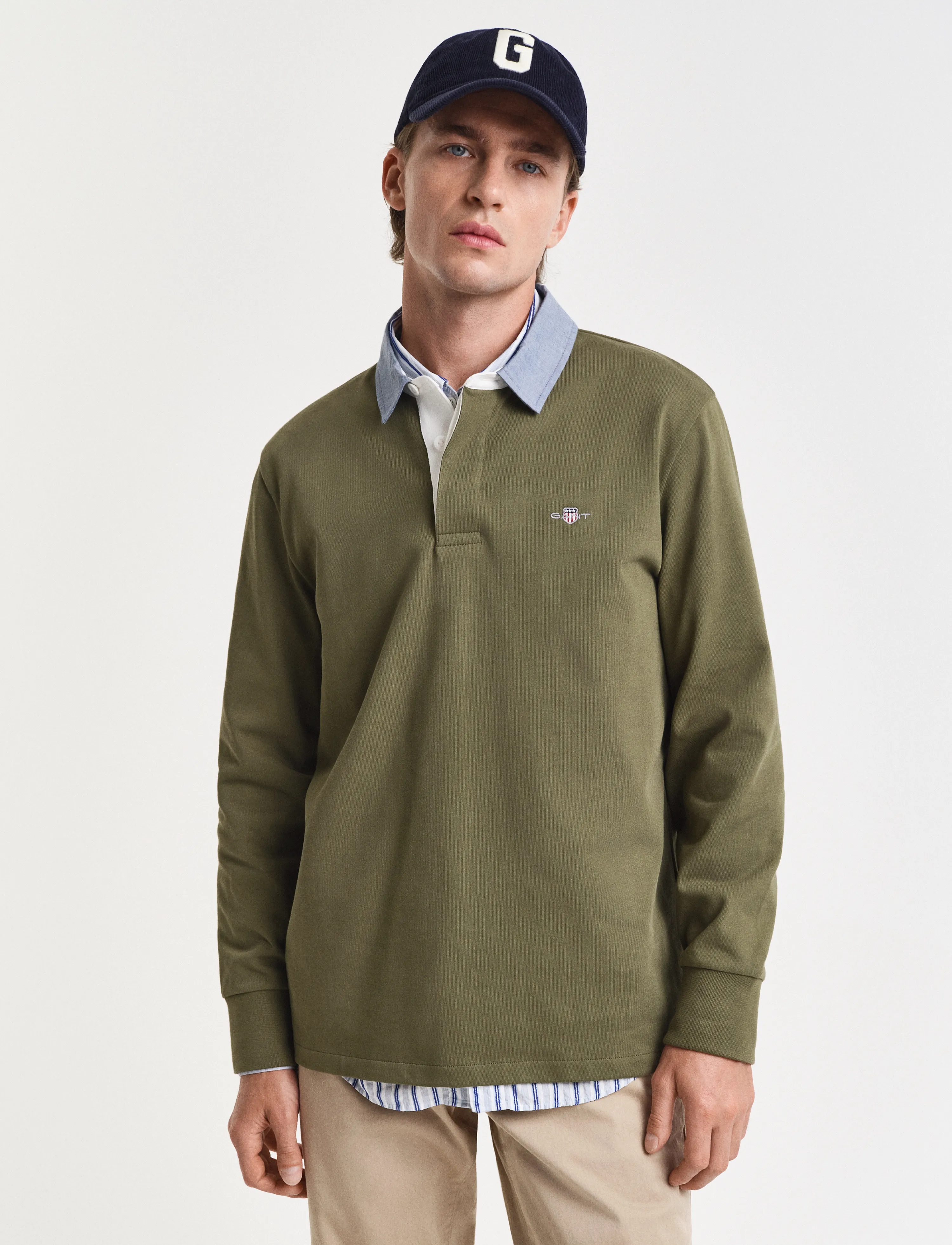 Gant Classic Heavy Rugger - Gant - MOSS GREEN / khaki/green