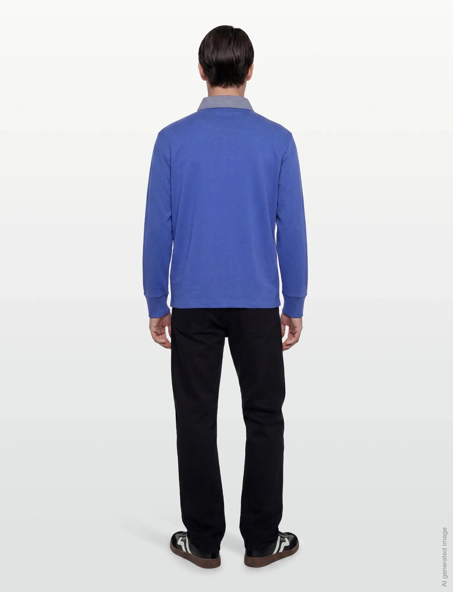 Gant - Classic Heavy Rugger - pikkade varrukatega polod - royal blue - 4