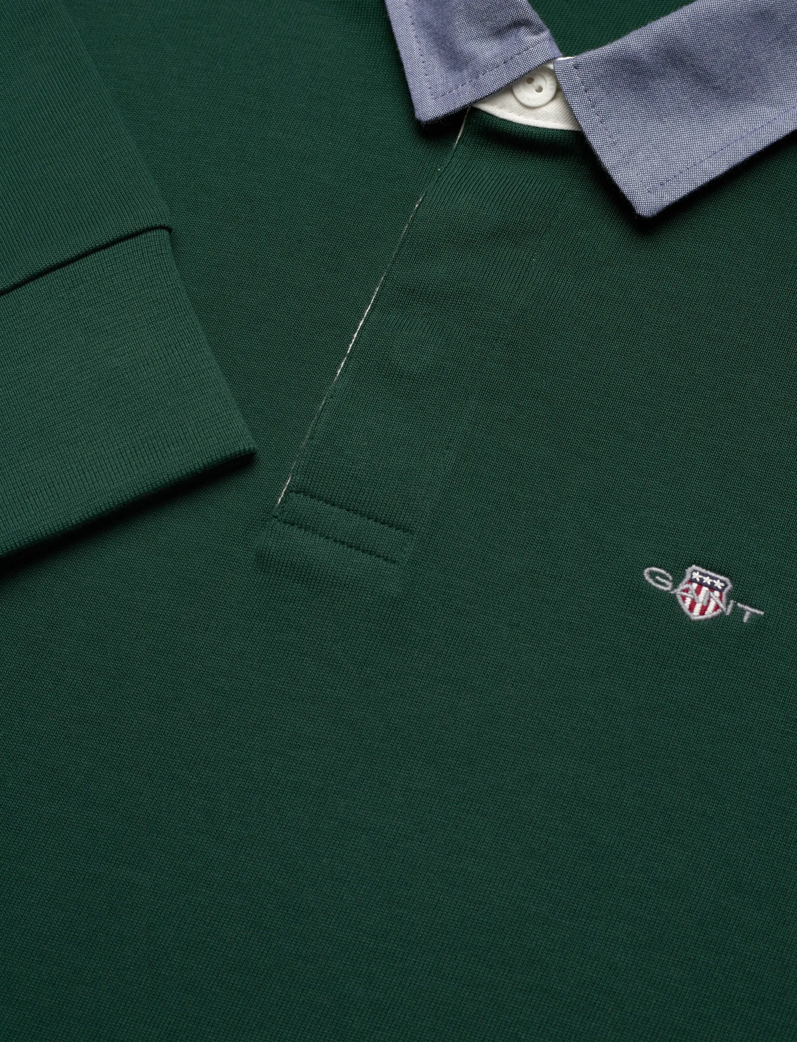Gant - Classic Heavy Rugger - langerma pólóbolir - tartan green - 2