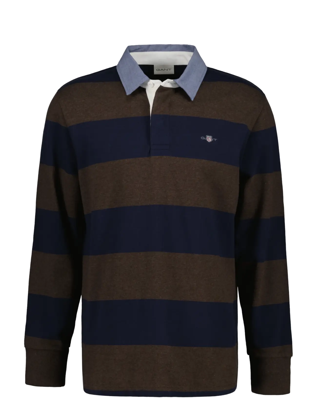 Gant - Classic Heavy Rugger - pikkade varrukatega polod - black brown melange - 1