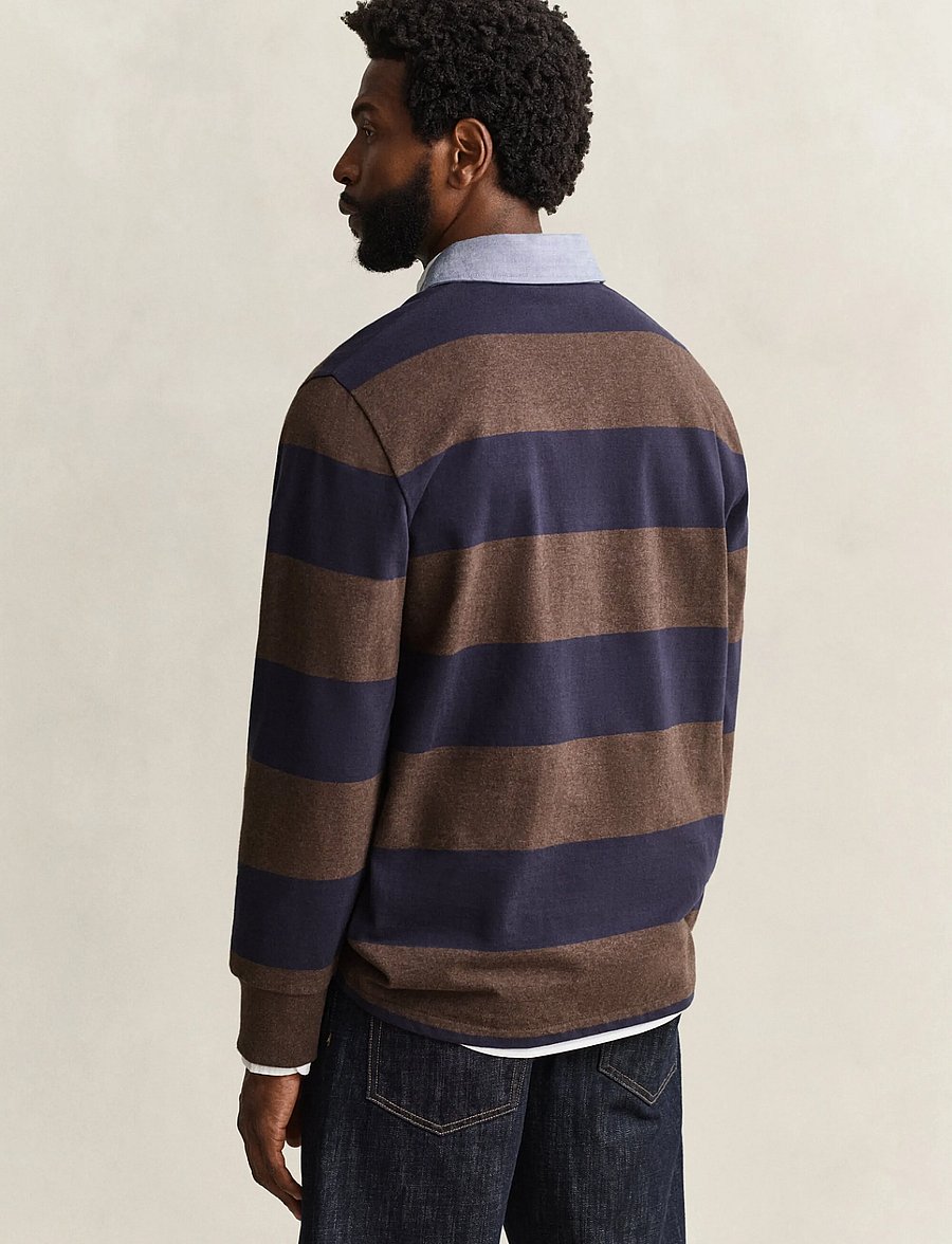 Gant - Classic Heavy Rugger - pikkade varrukatega polod - black brown melange - 2