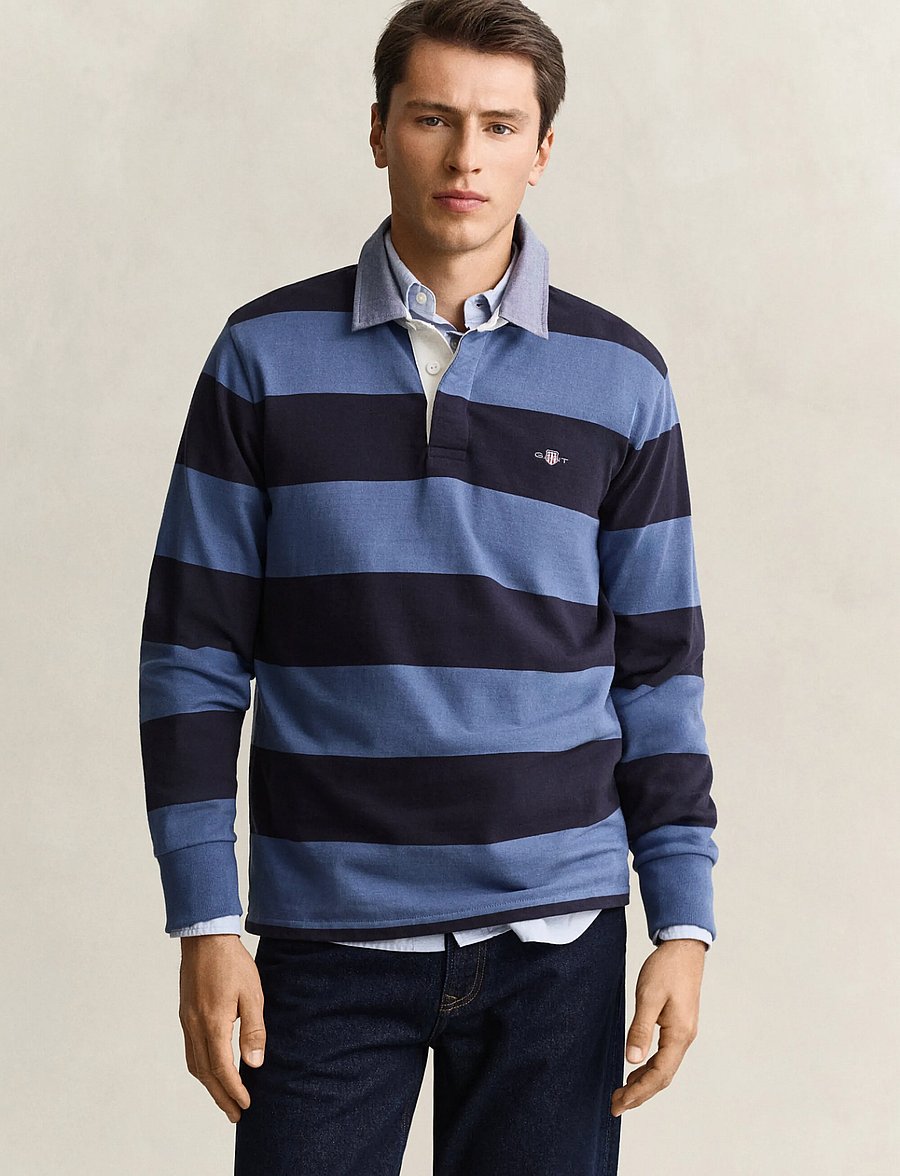 Gant - Classic Heavy Rugger - pikkade varrukatega polod - blue horizon - 0